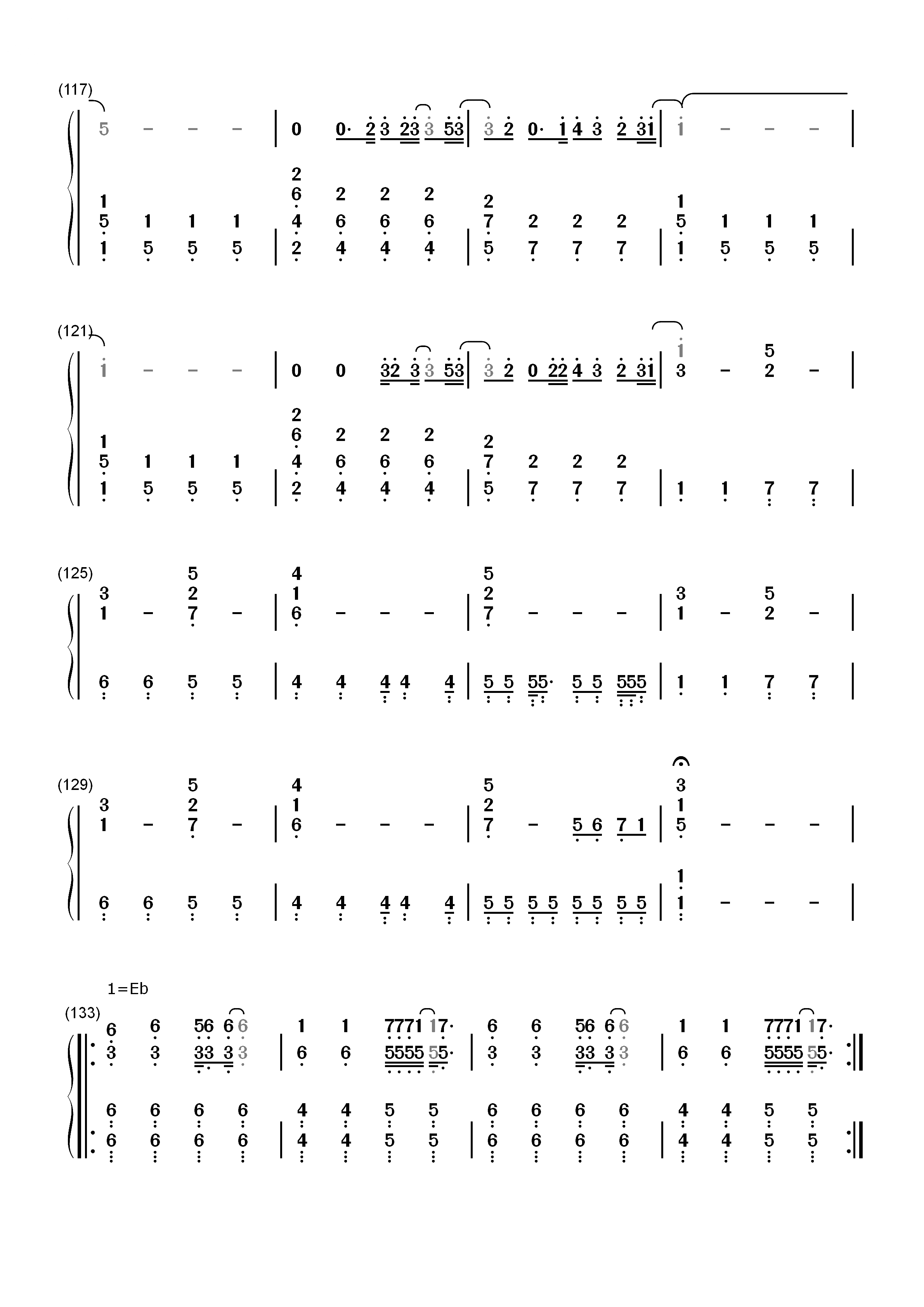 November Rain-Guns N Roses双手简谱预览7