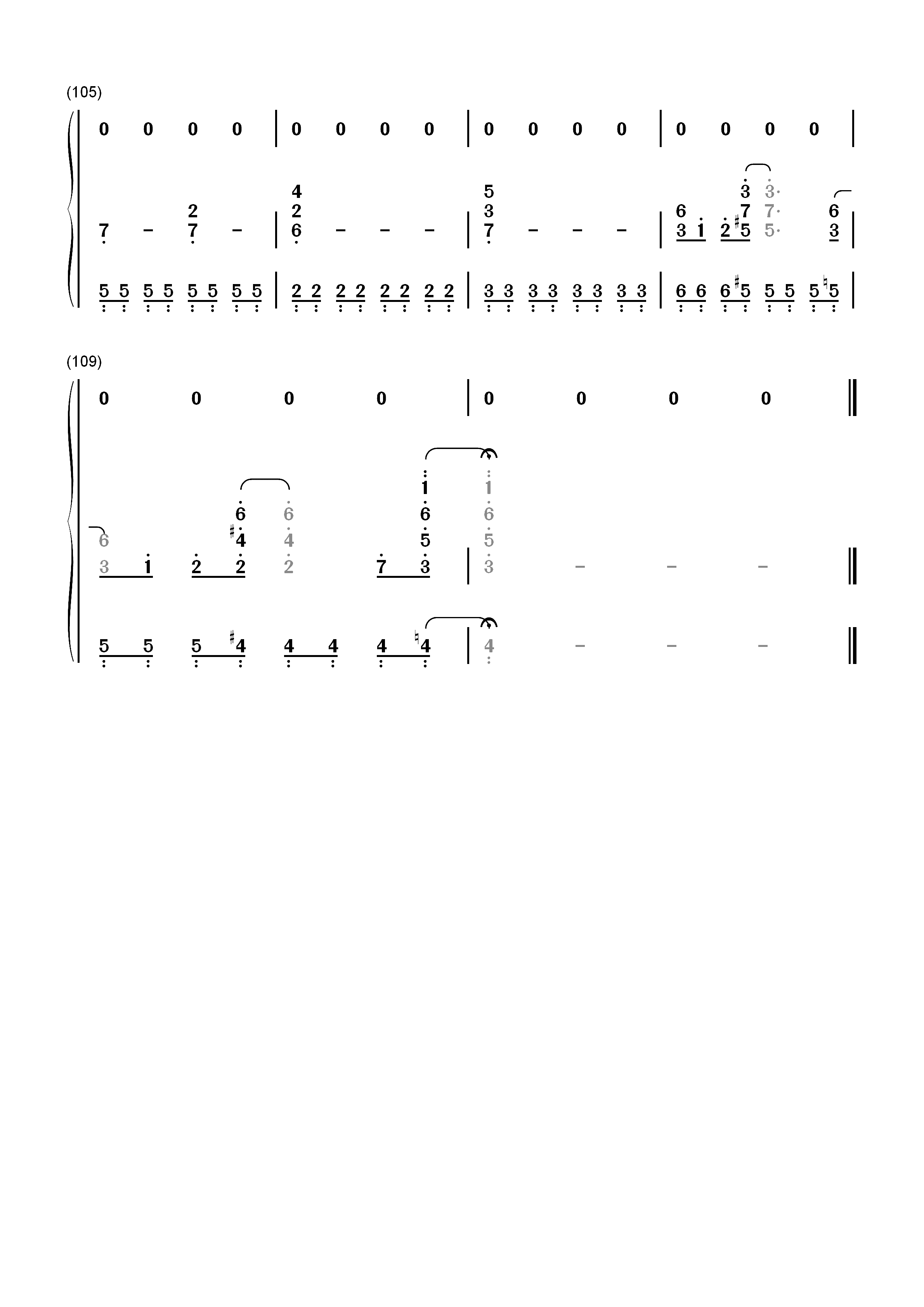 Last cross-家庭教师OP5双手简谱预览8