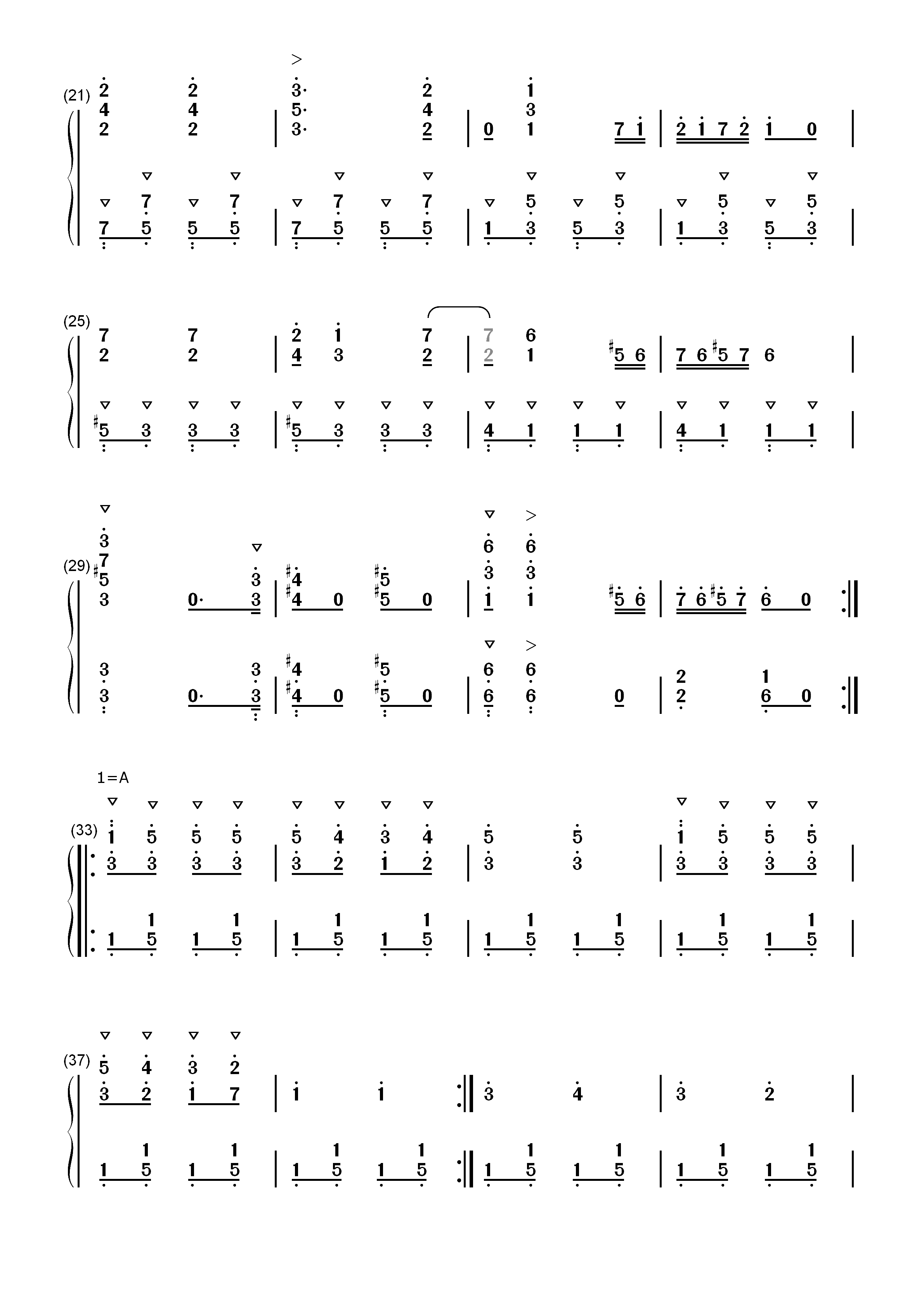 匈牙利舞曲第五号-Johannes Brahms双手简谱预览2