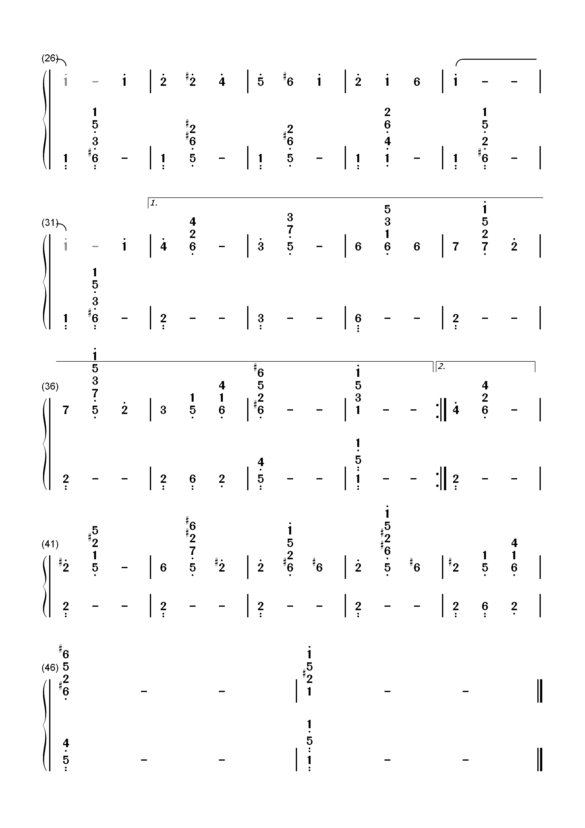 Gymnopédie No.1-Erik Satie双手简谱预览2