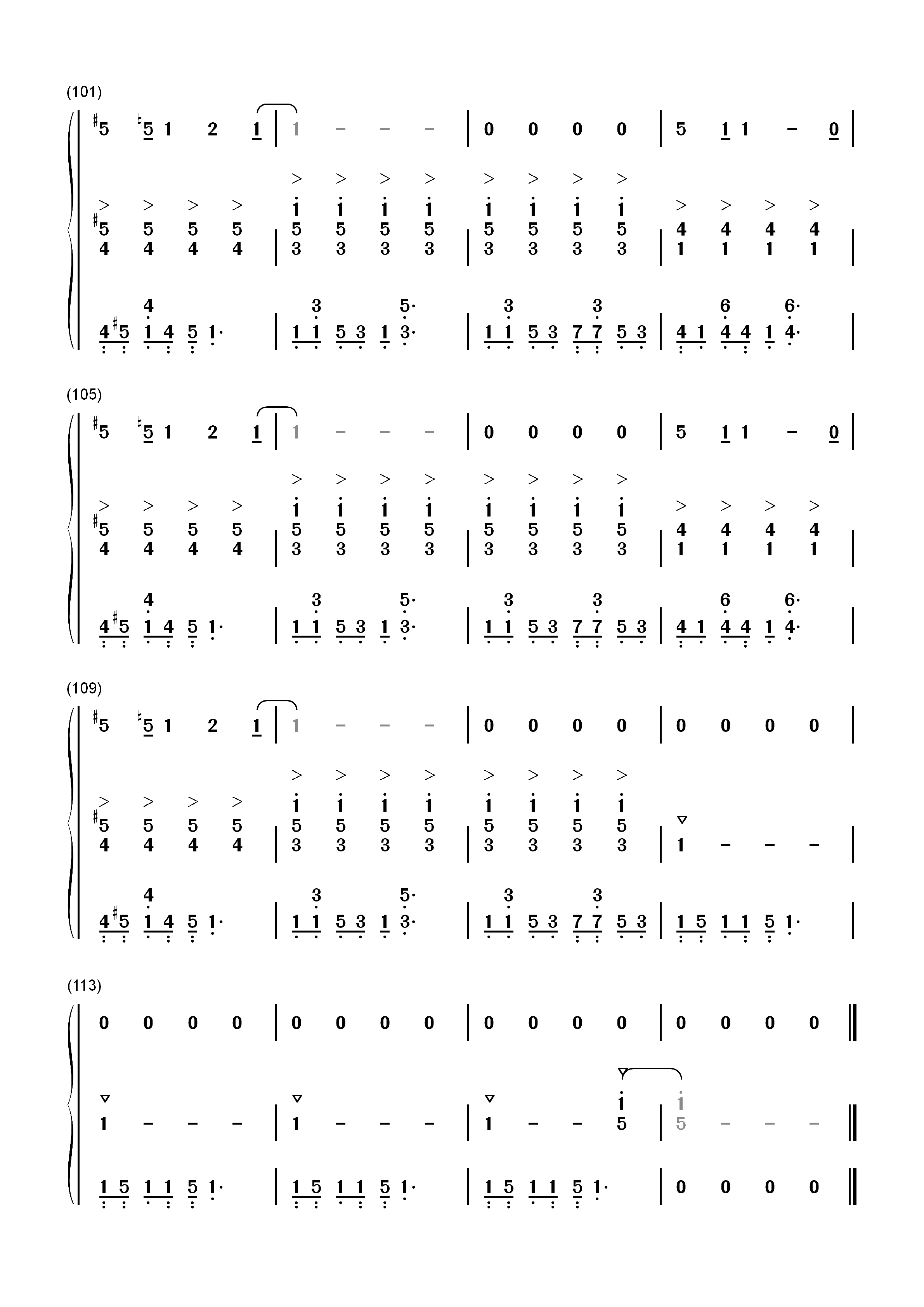 Wake Me Up When September Ends-Green Day双手简谱预览7