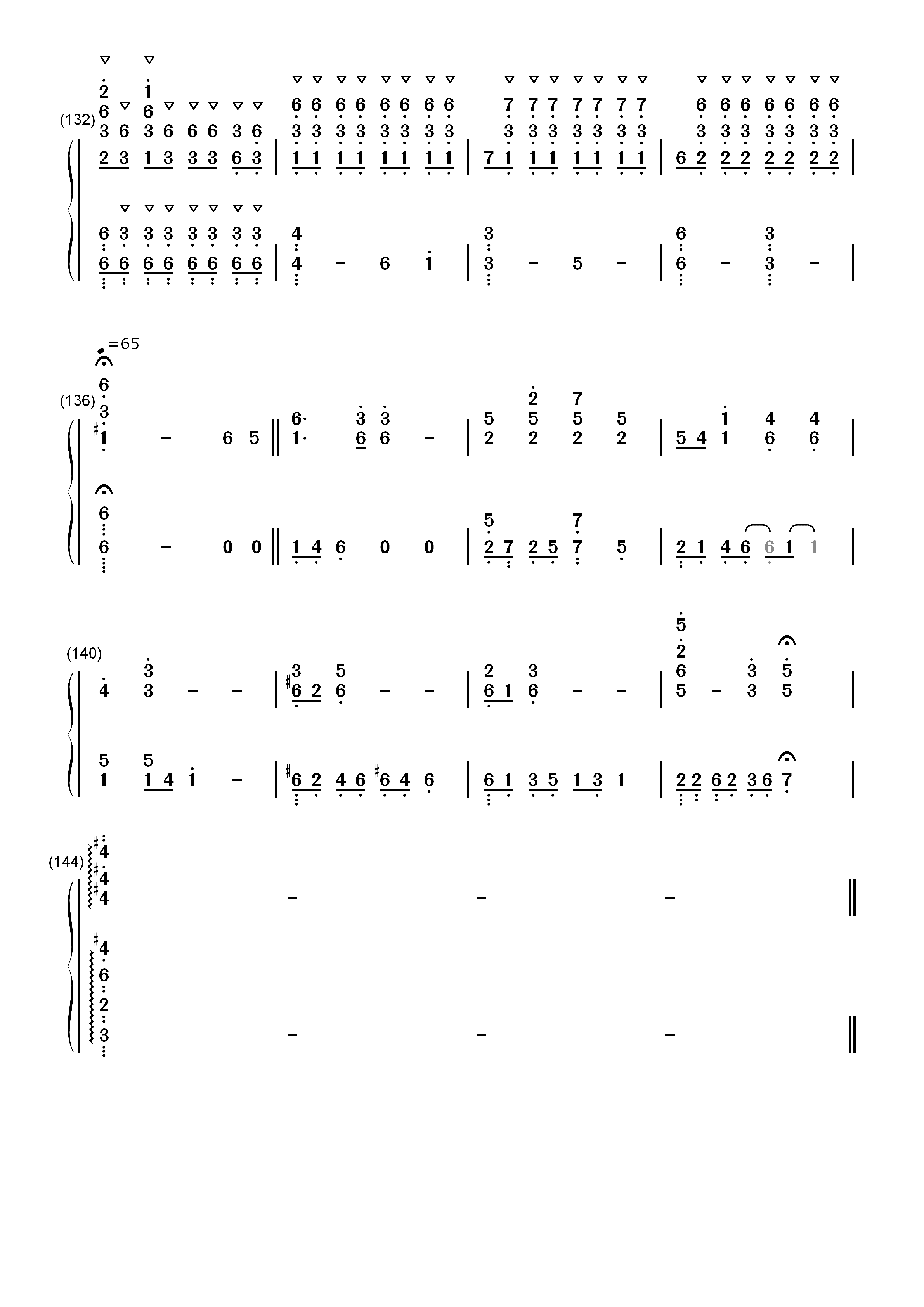 ココロ-镜音リン双手简谱预览11