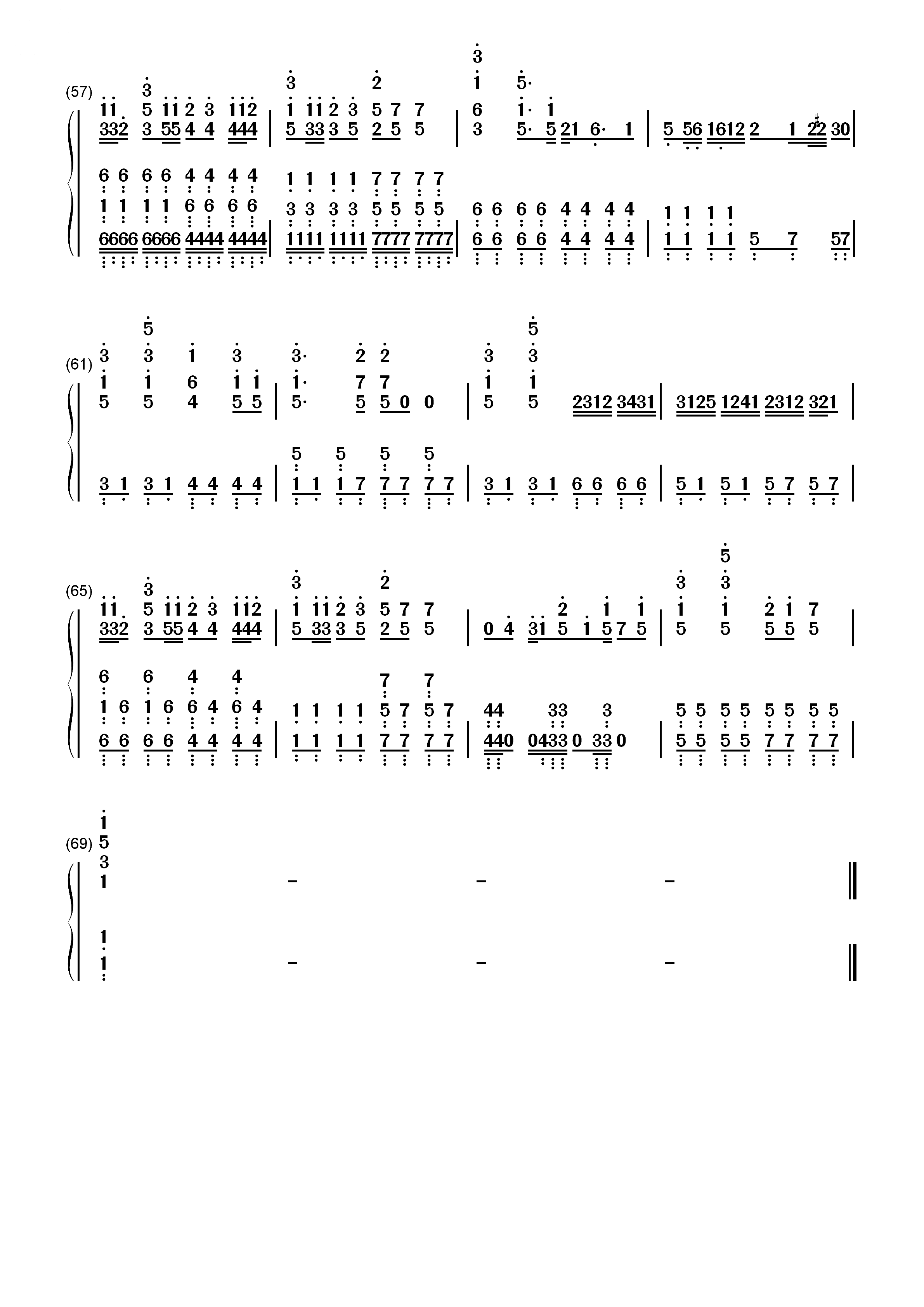 サムライハート-Some Like It Hot-銀魂ED1双手简谱预览4