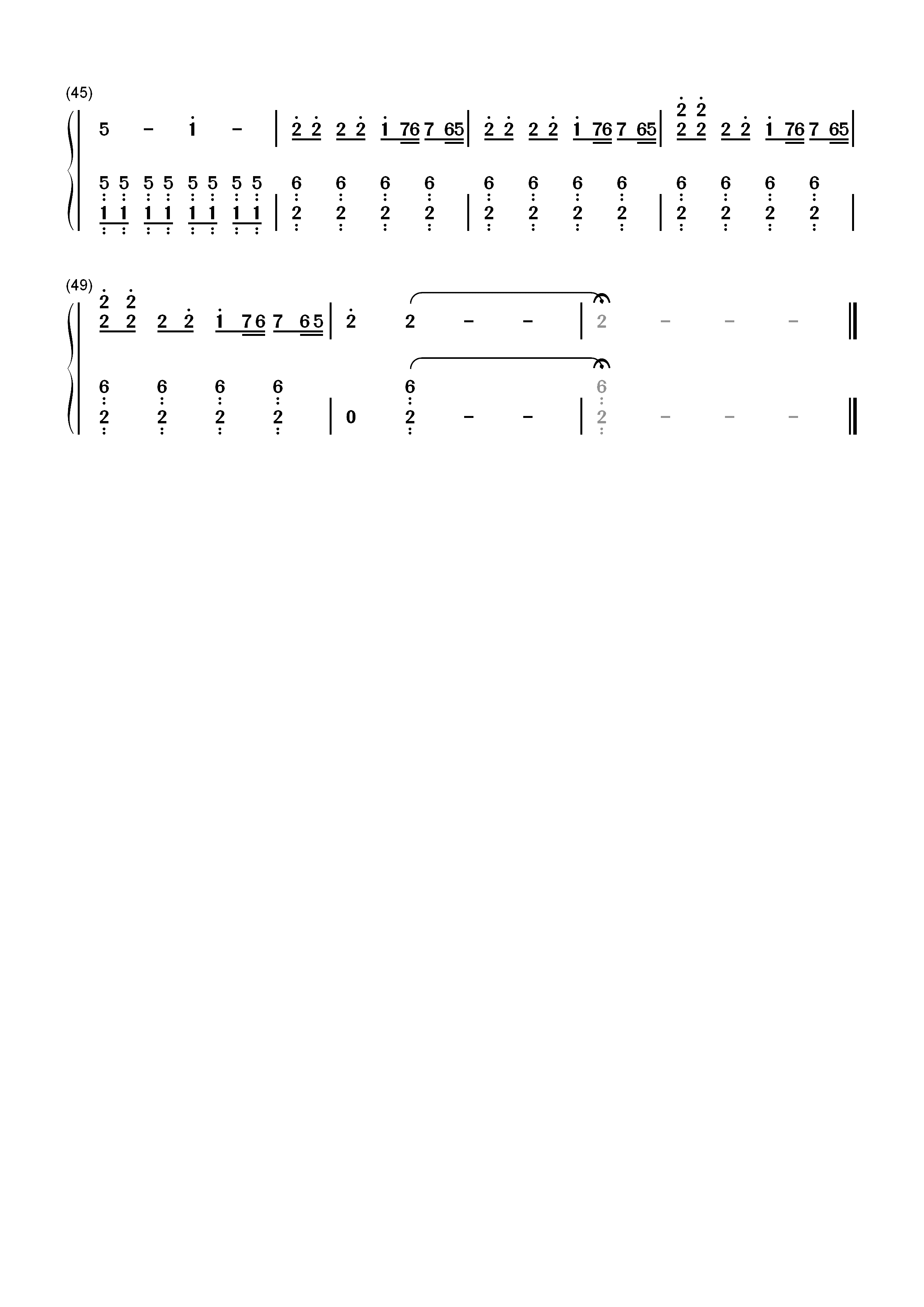 热き决闘者たち-游戏王-怪兽之决斗BGM双手简谱预览3