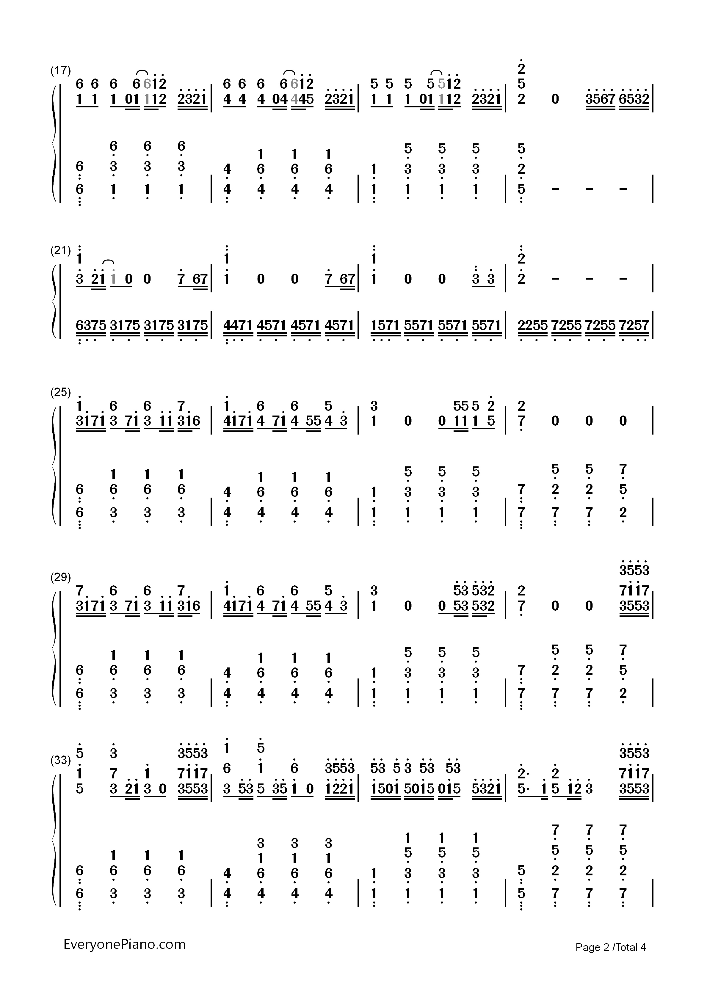 Try-Colbie Caillat双手简谱预览2