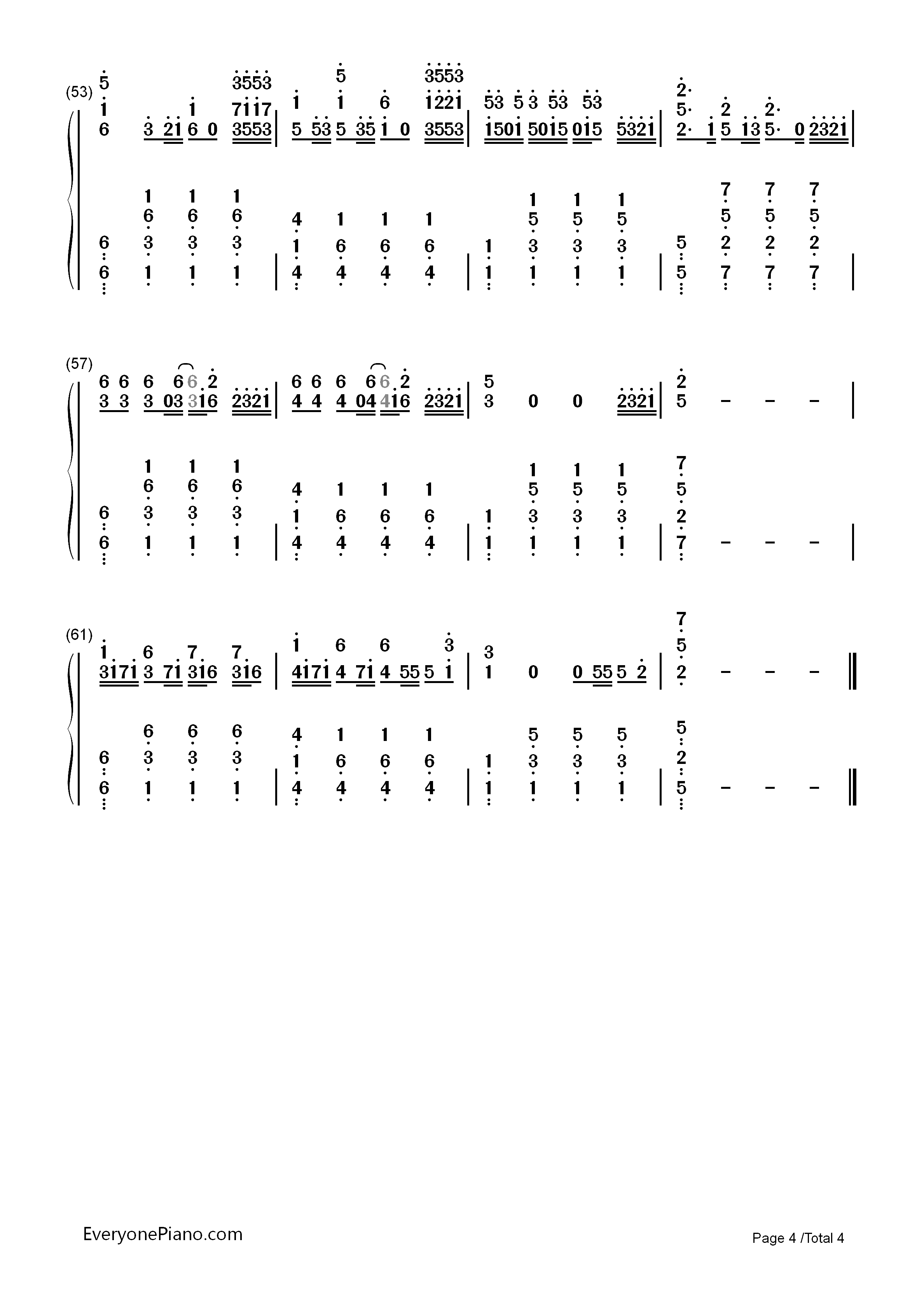 Try-Colbie Caillat双手简谱预览4