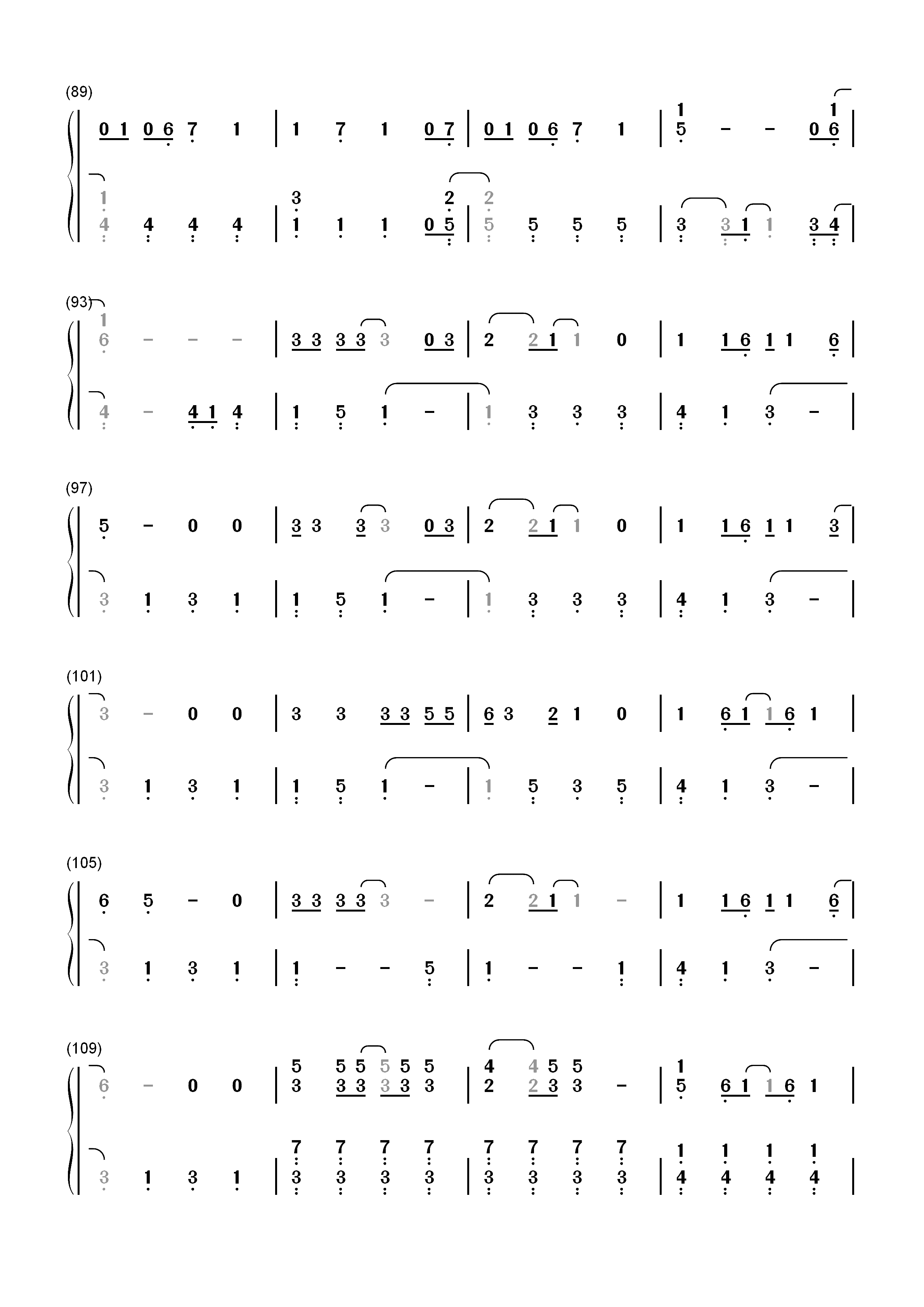 言ったじゃないか-对不起青春主题曲双手简谱预览5