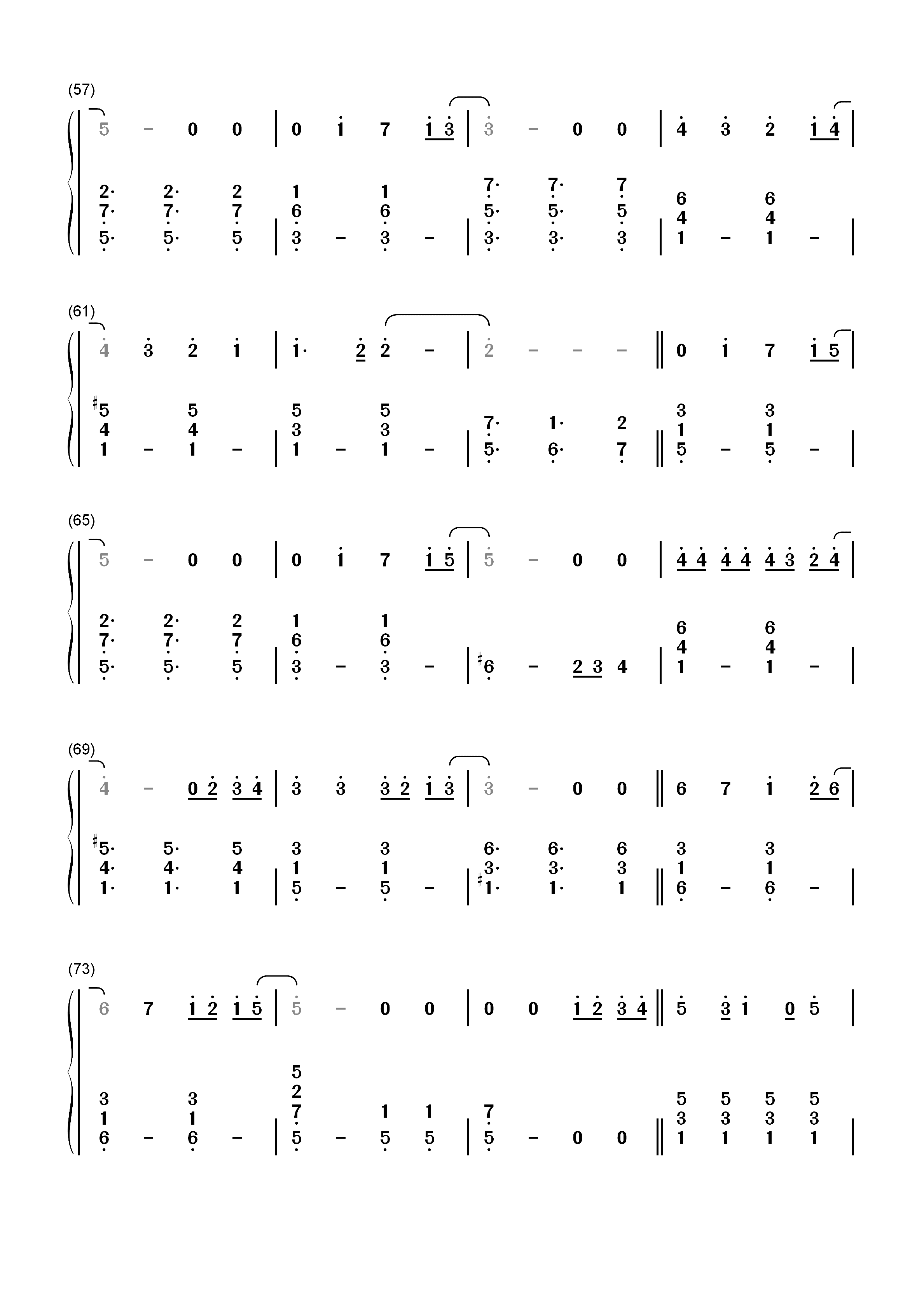 となりのトトロ-邻家的龙猫-龙猫片尾曲双手简谱预览4