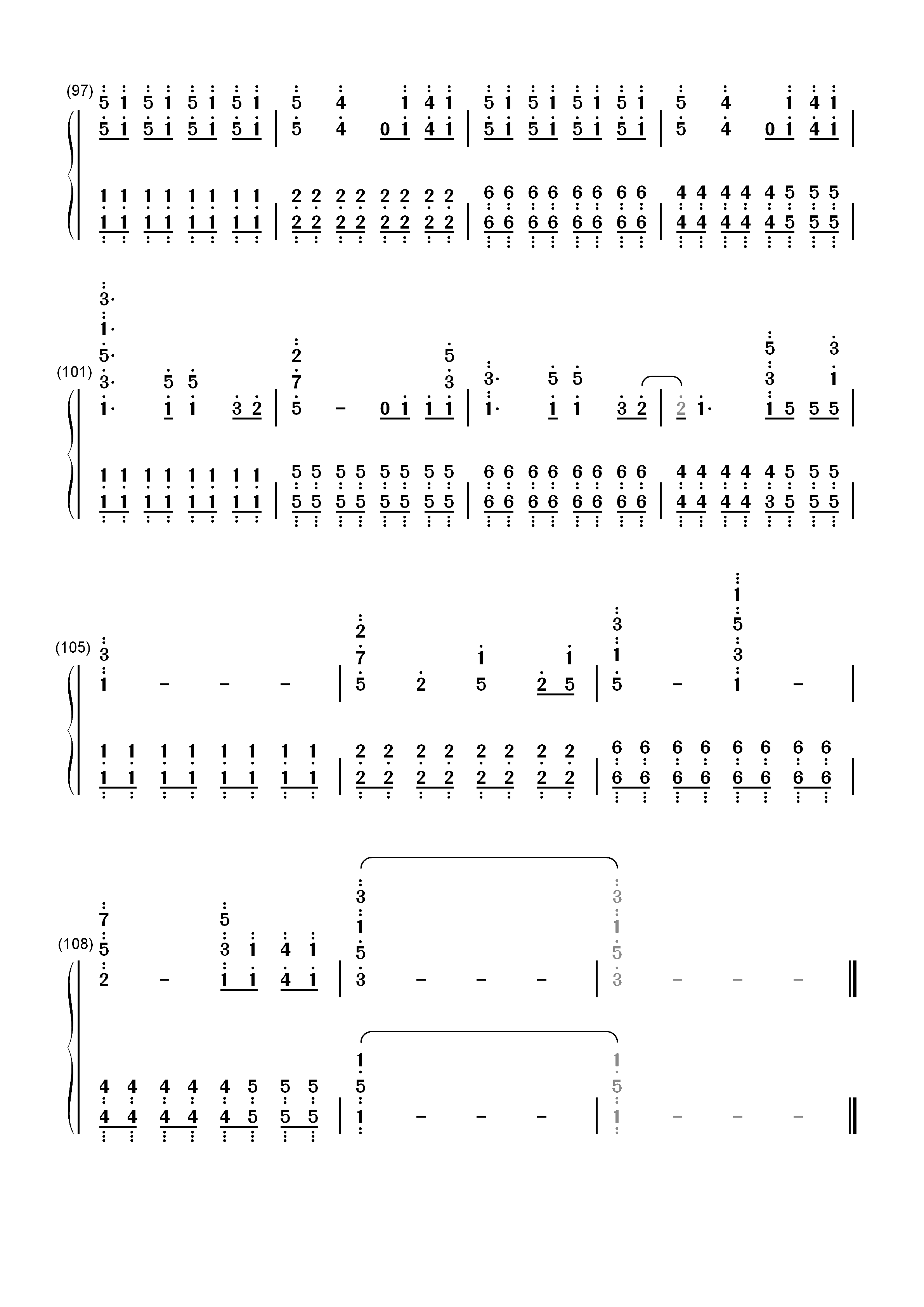 Shadow of the Day-Linkin Park双手简谱预览6