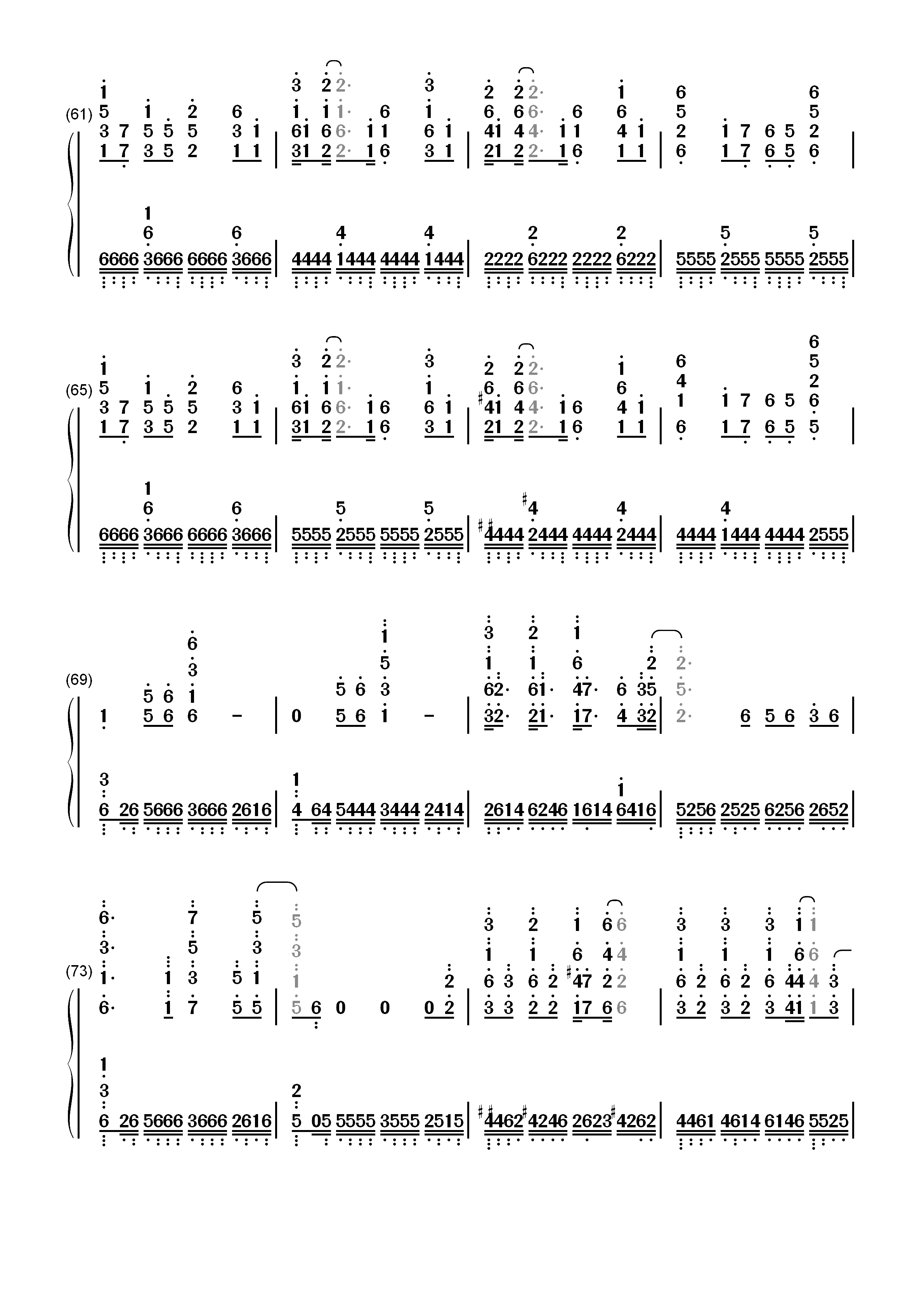 Blumenkranz-斩服少女插曲双手简谱预览4