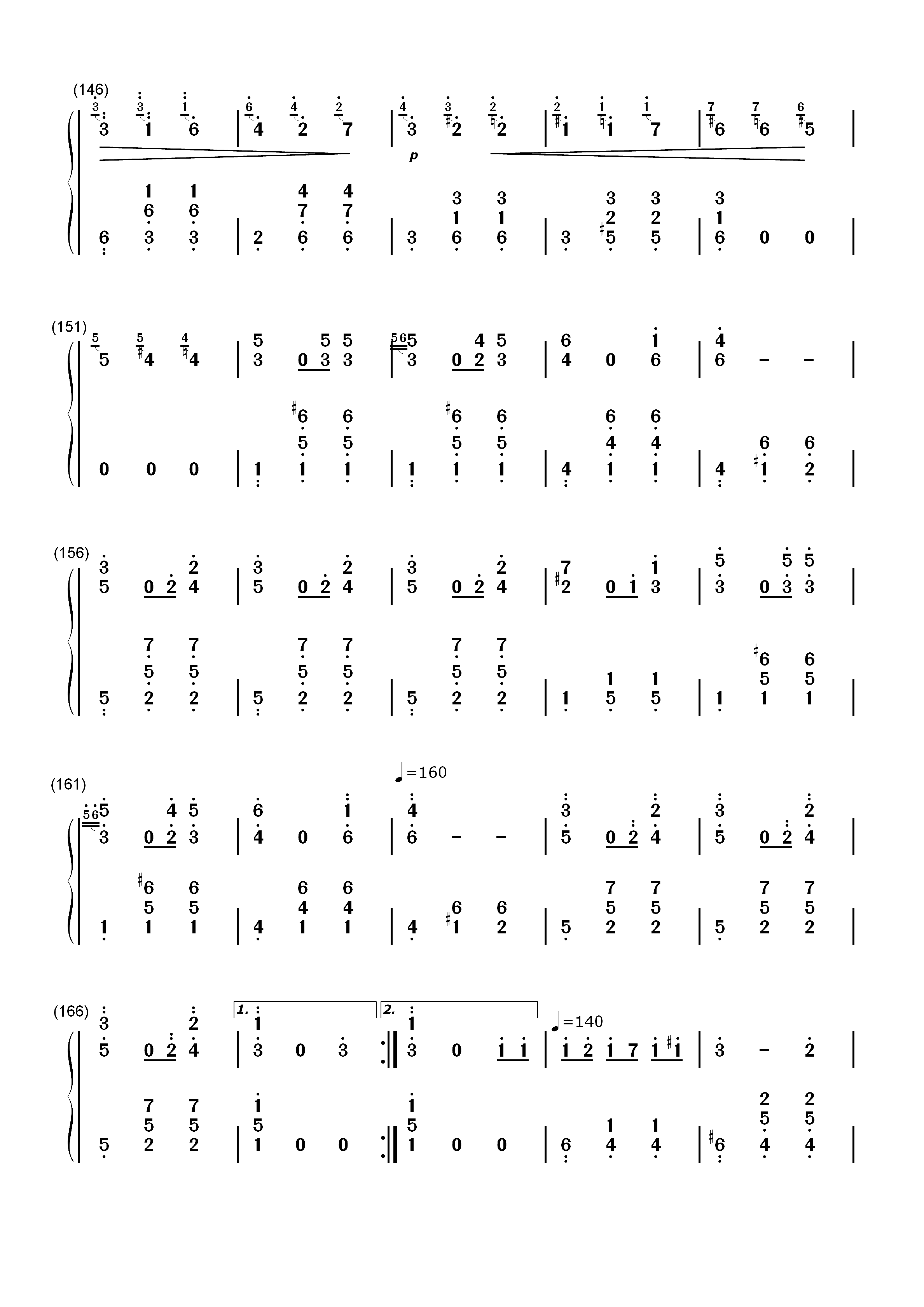 华丽大圆舞曲-肖邦双手简谱预览7