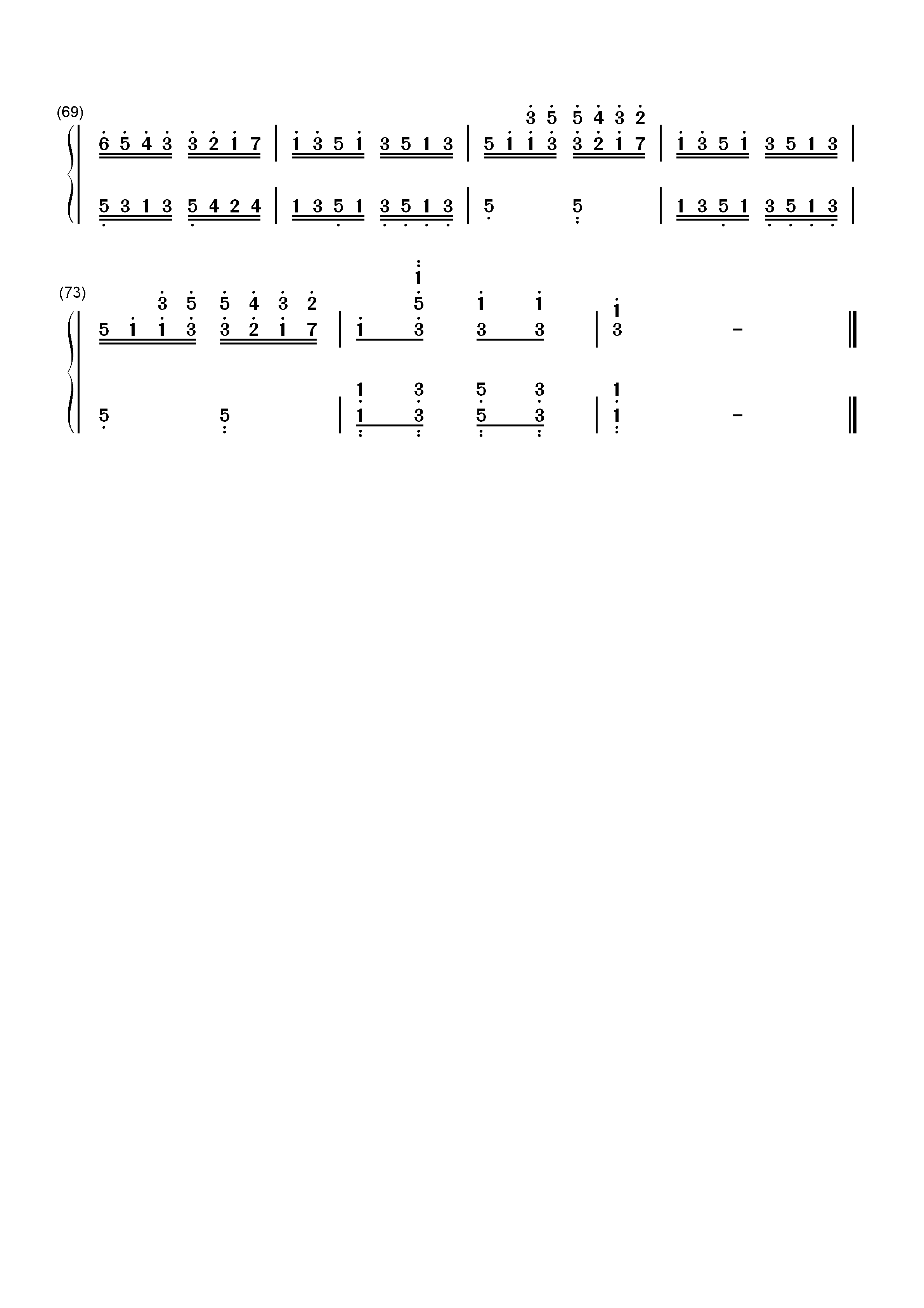 C大调奏鸣曲K.545第3乐章双手简谱预览4