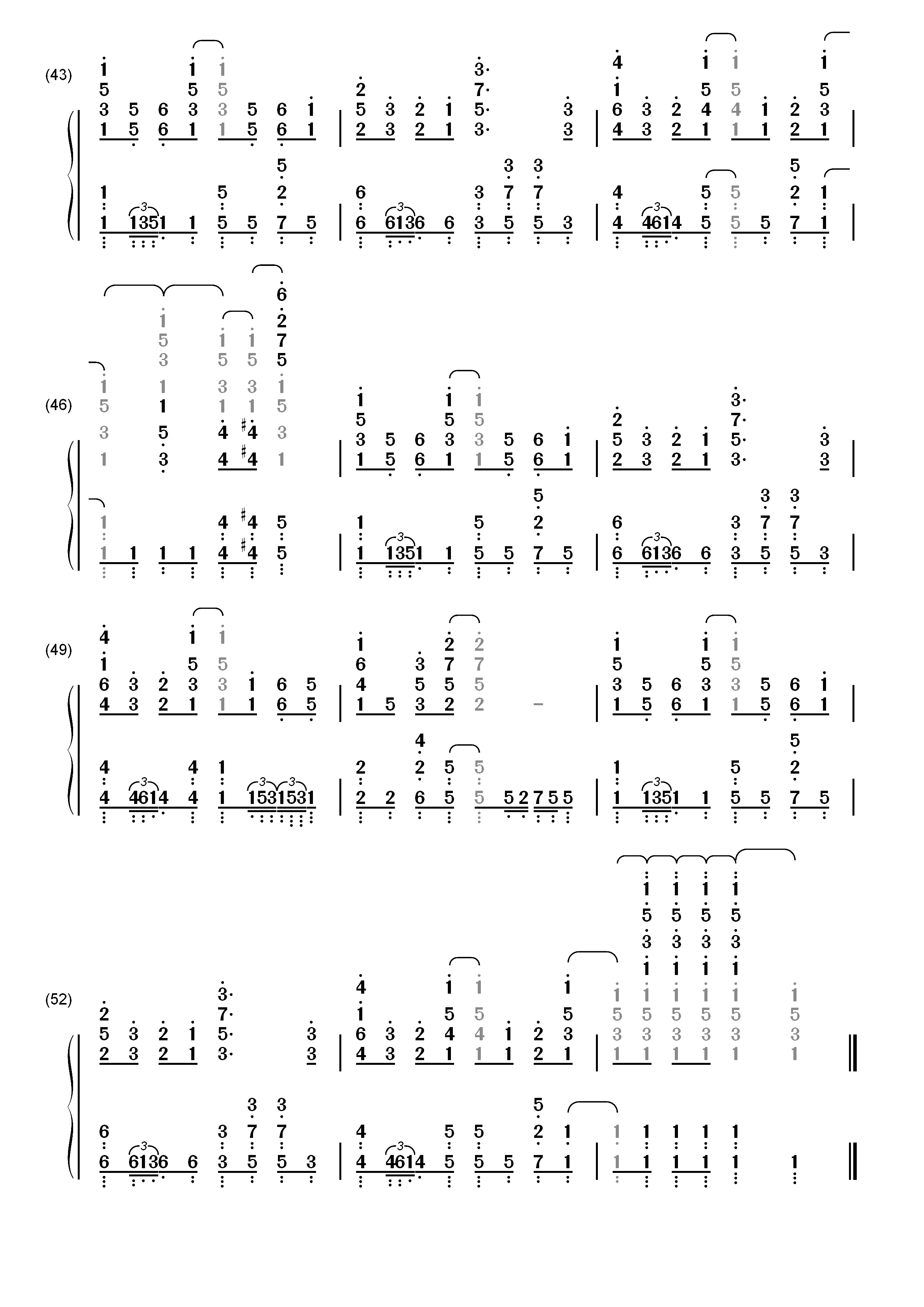 ふ・れ・ん・ど・し・た・い-学园孤岛OP双手简谱预览4