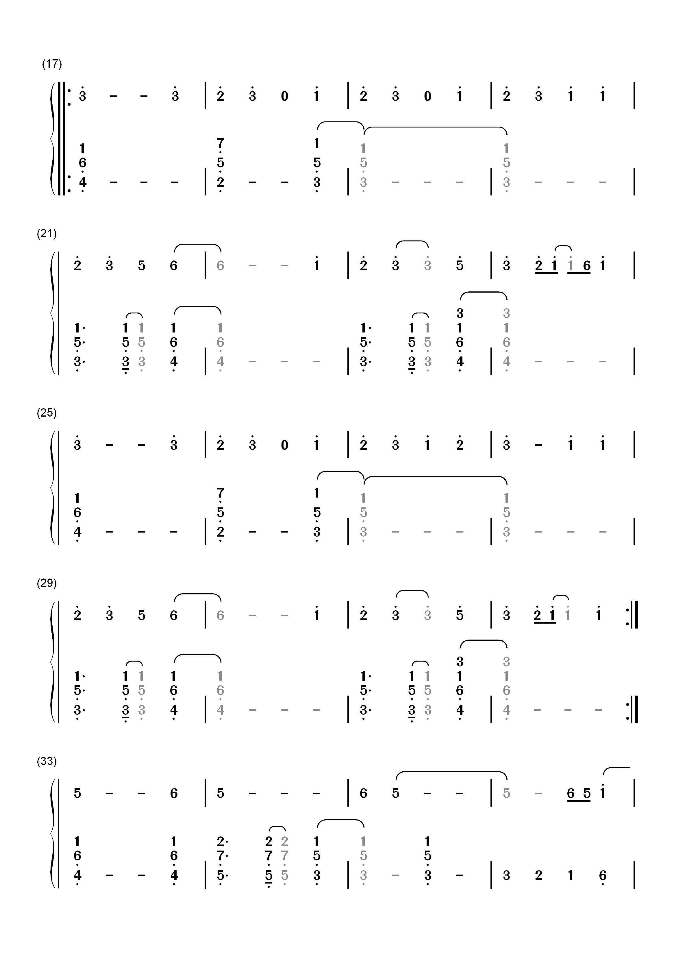 Nobody to Love-Sigma双手简谱预览2