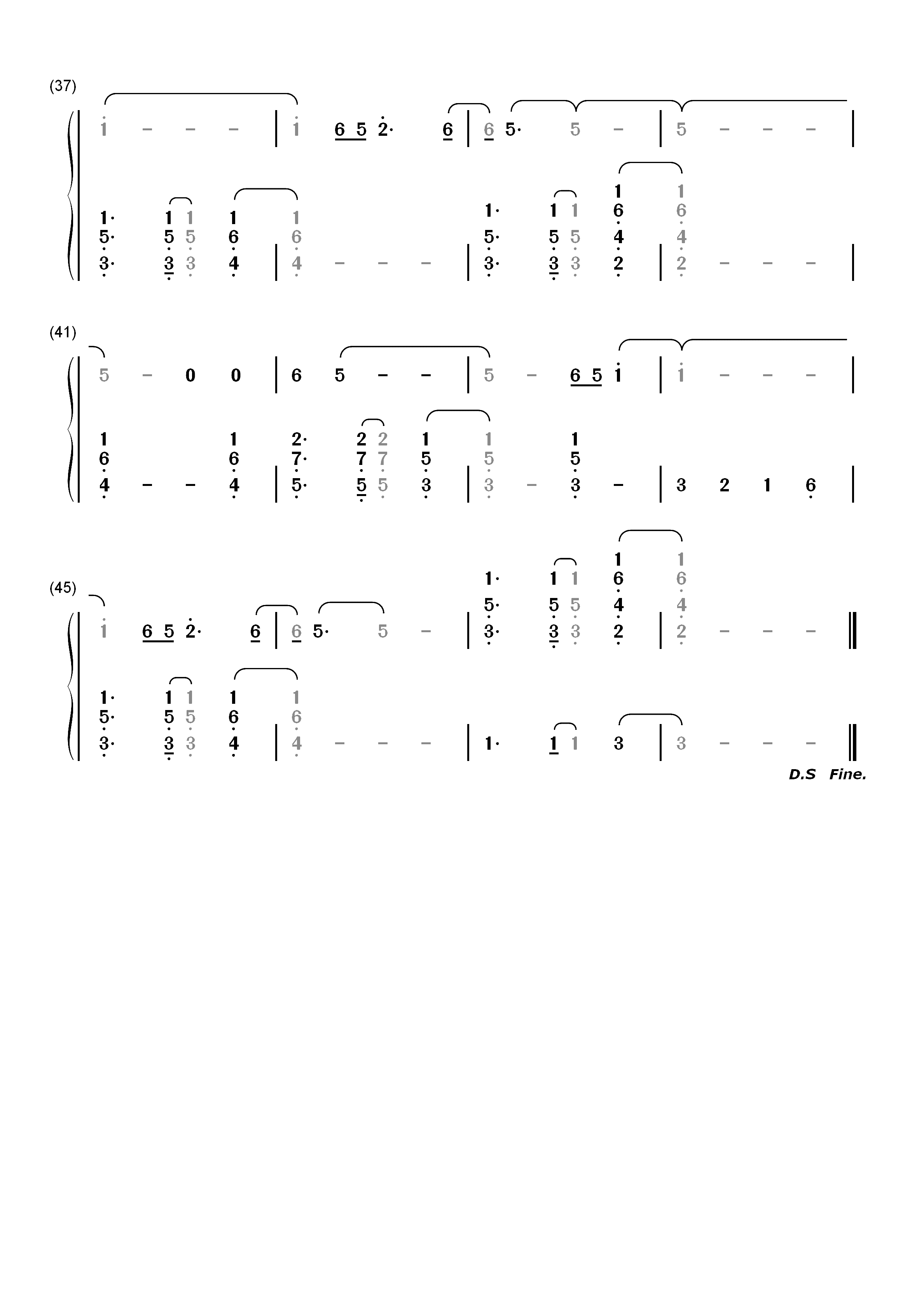 Nobody to Love-Sigma双手简谱预览3