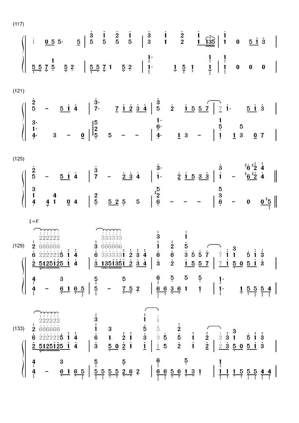 ダイバー-潜水员-火影忍者剧场版慕留人主题曲双手简谱预览7