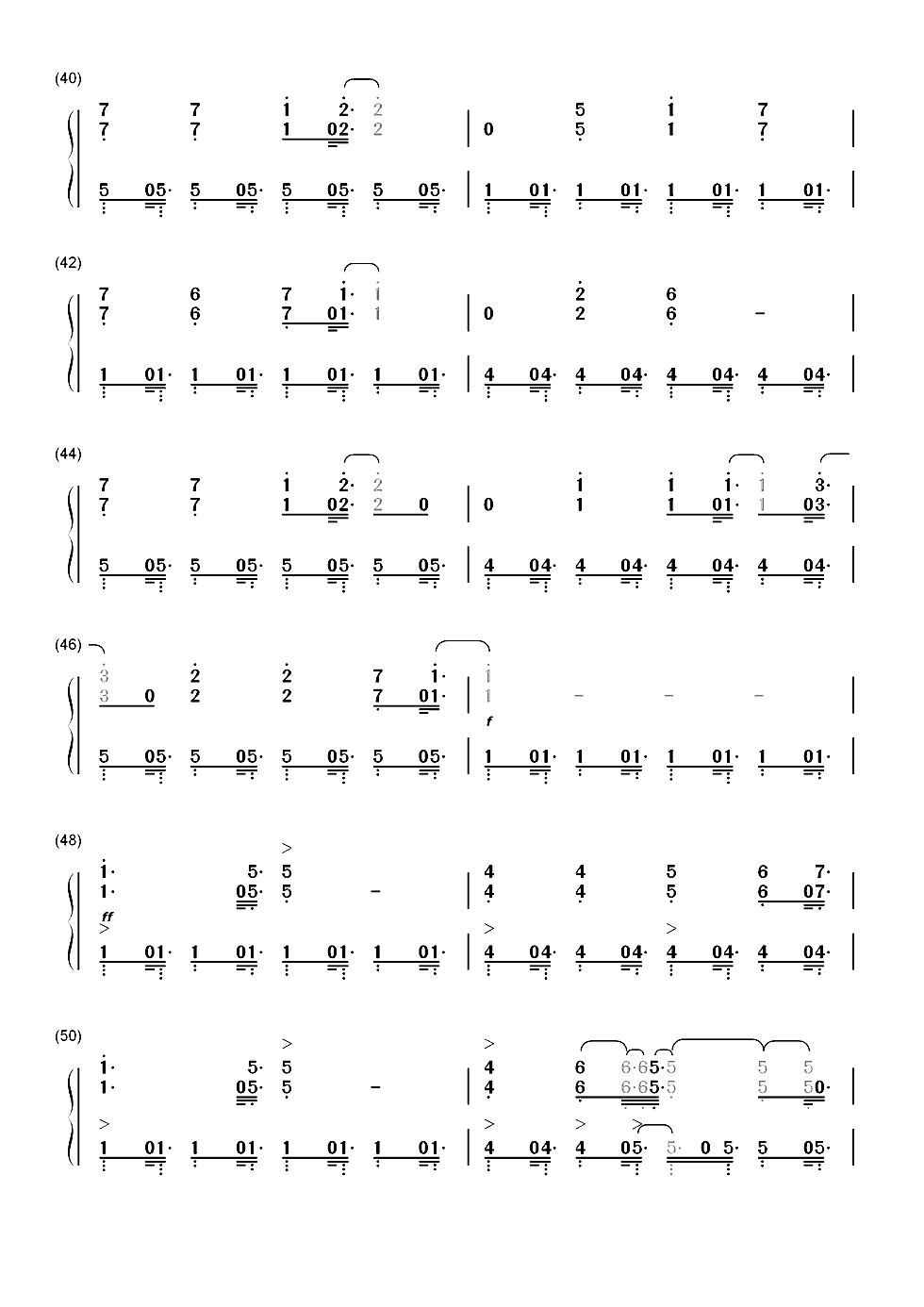 恋をしようよ-女装正太主题曲双手简谱预览4