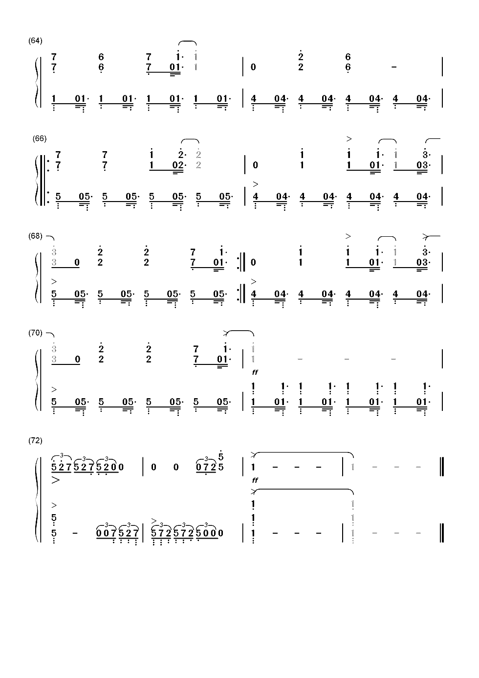 恋をしようよ-女装正太主题曲双手简谱预览6