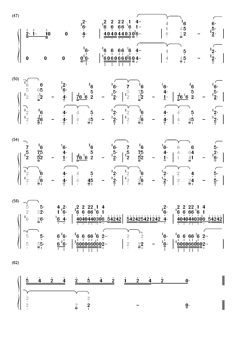 Africa-Toto双手简谱预览4