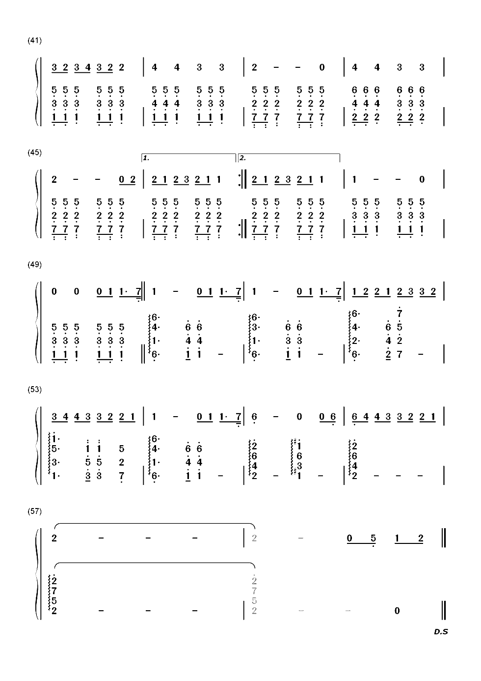 Super Trouper-ABBA双手简谱预览3