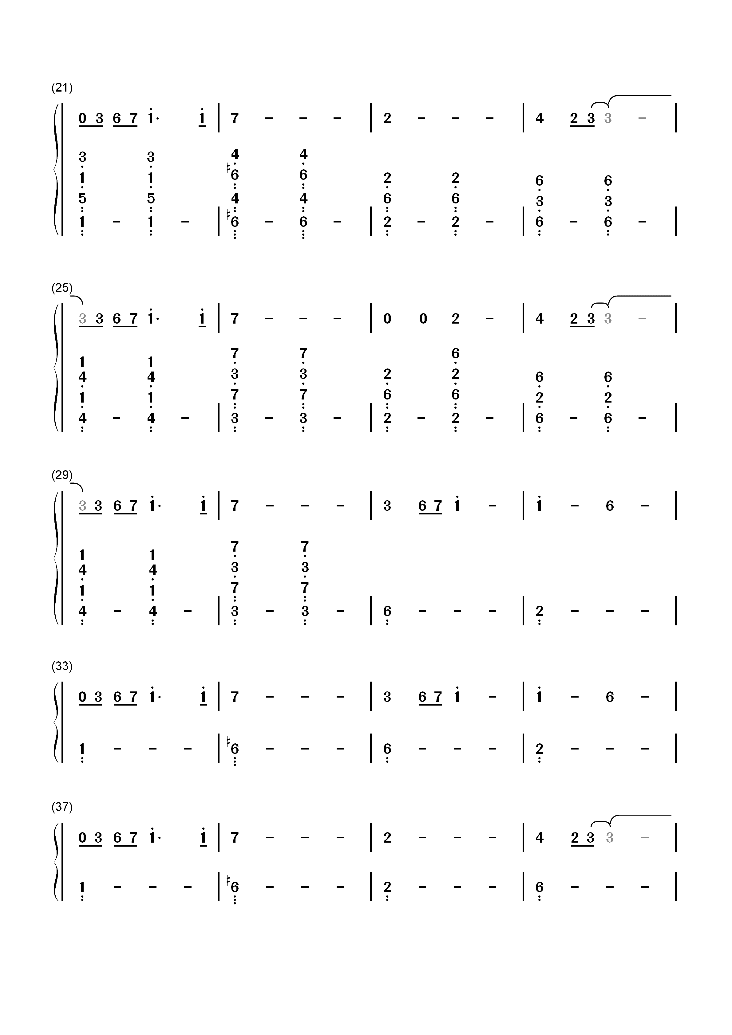 Sonne-Rammstein双手简谱预览2