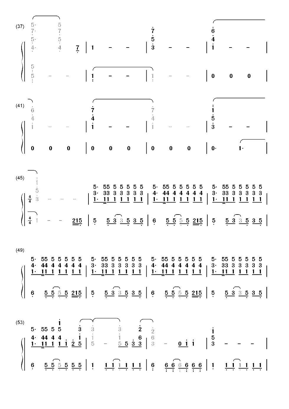 Up with the Birds-Coldplay双手简谱预览3