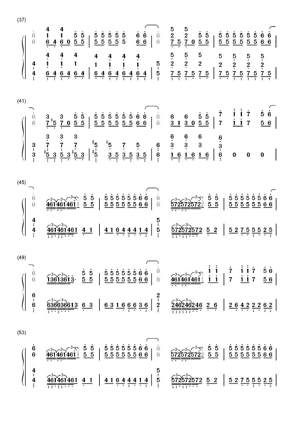 スピードと摩擦-乱步奇谭片头曲双手简谱预览3