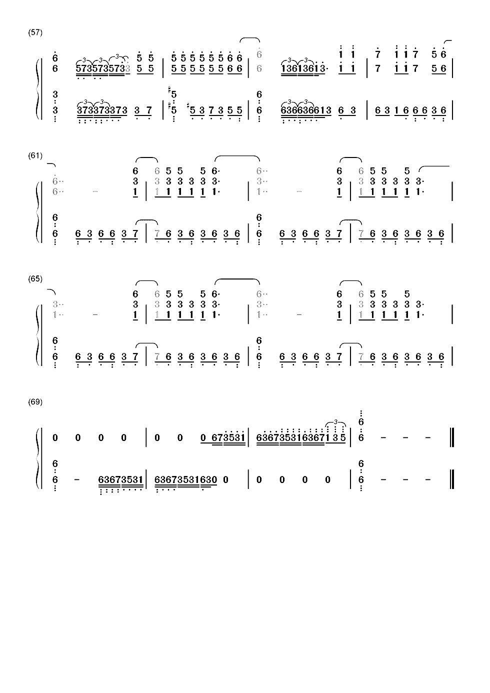 スピードと摩擦-乱步奇谭片头曲双手简谱预览4