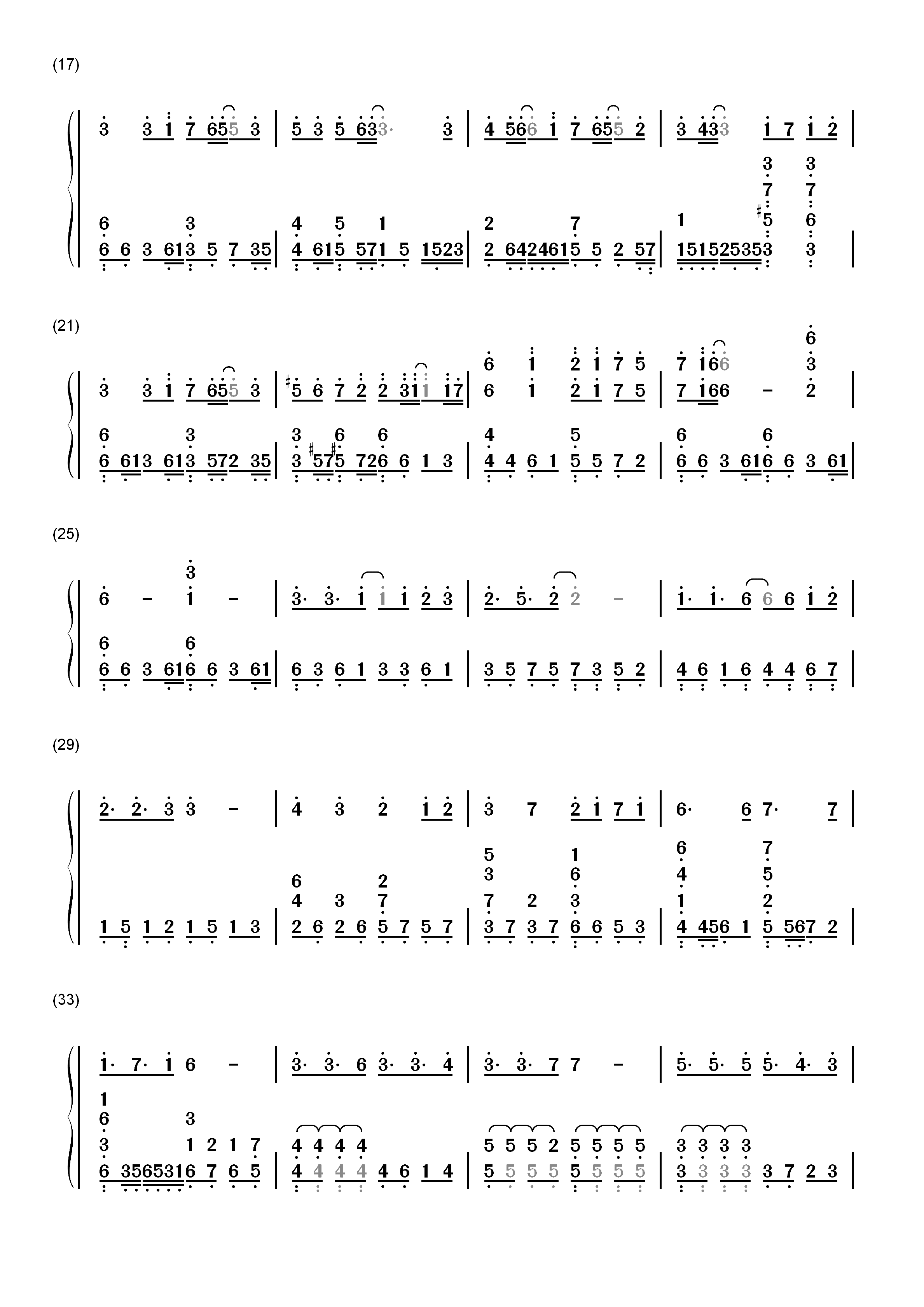 LEVEL5-judgelight--科学超电磁炮OP2双手简谱预览2