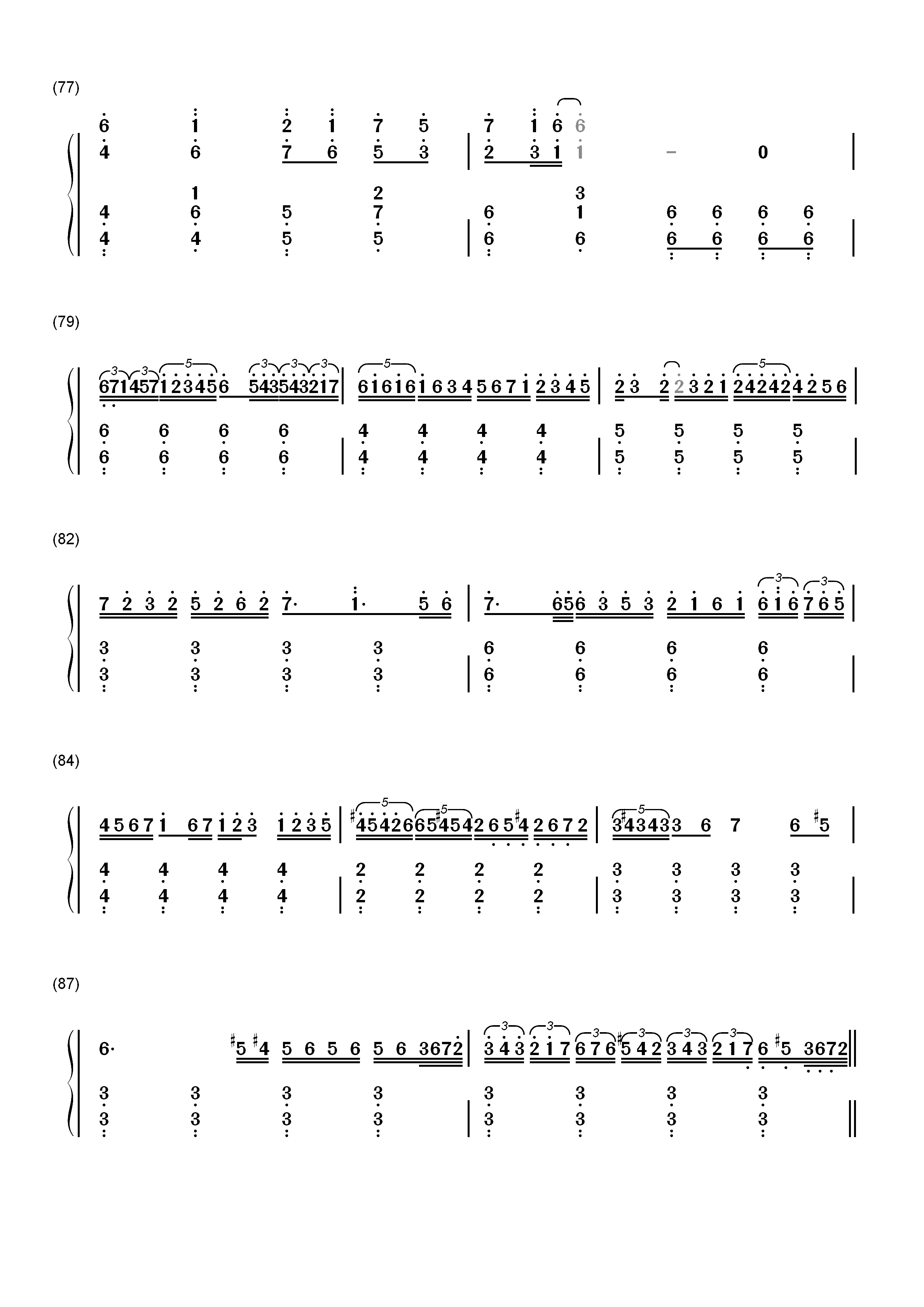 LEVEL5-judgelight--科学超电磁炮OP2双手简谱预览5