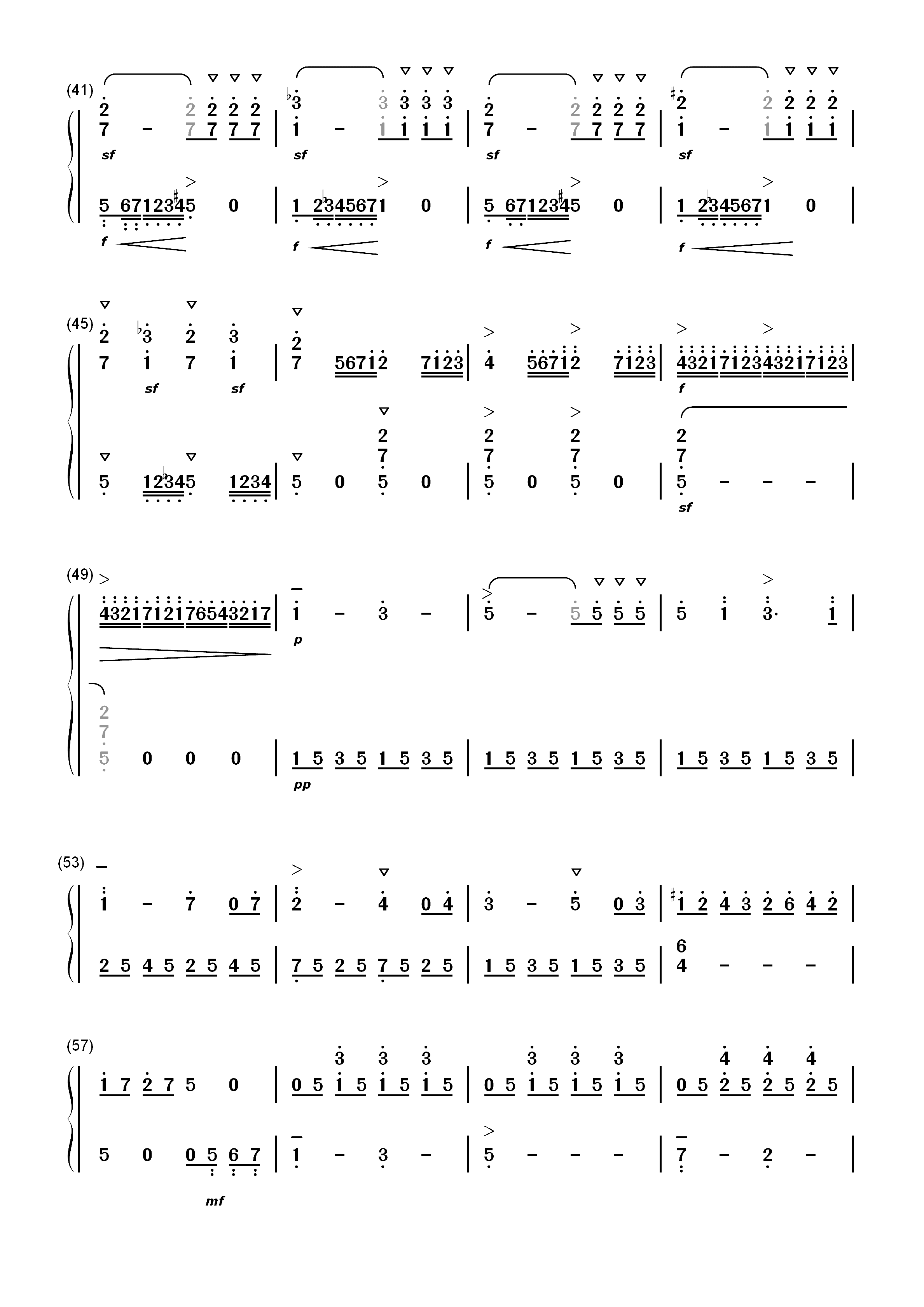 库劳小奏鸣曲OP.20 NO.1-库劳双手简谱预览3