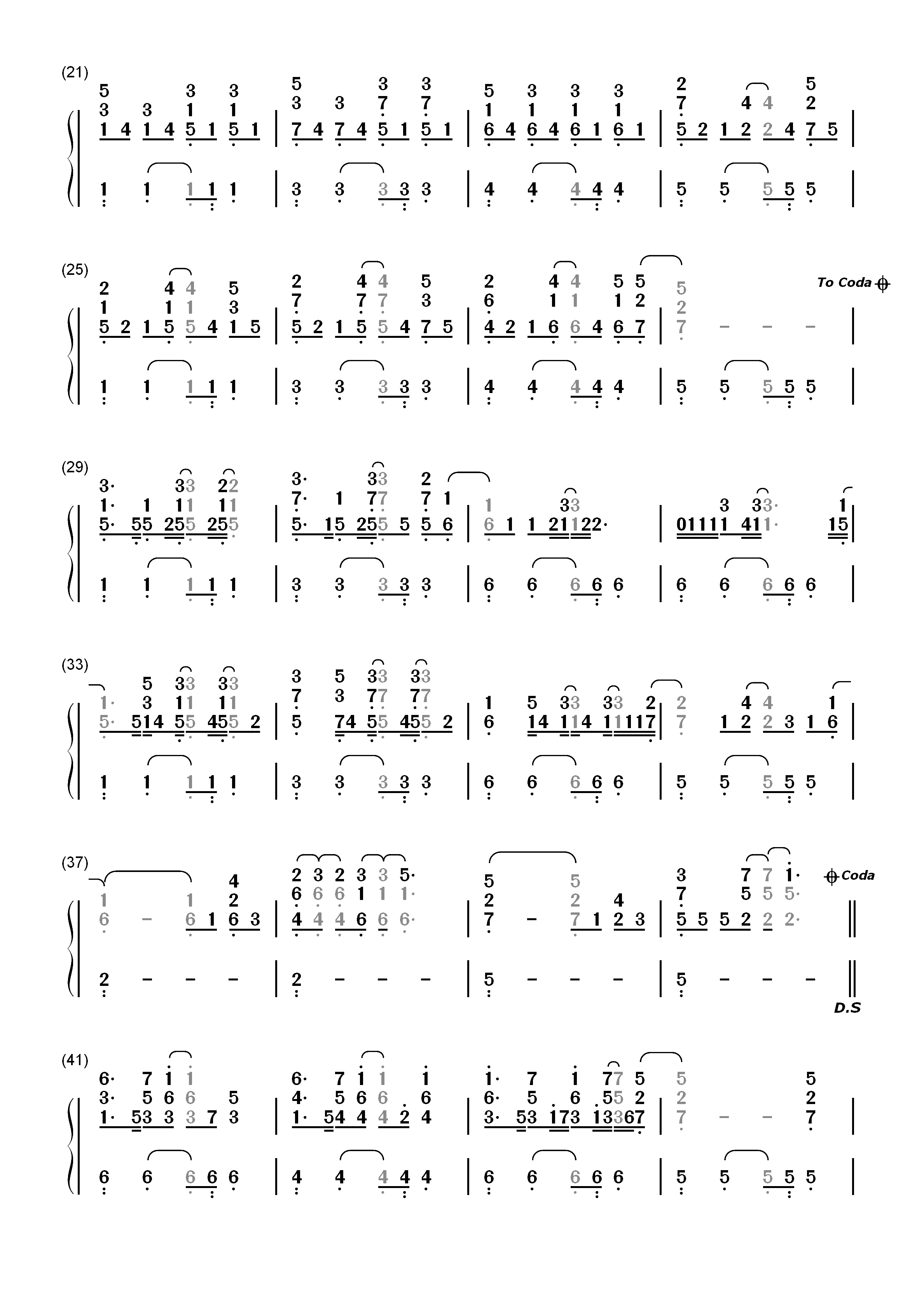 Standing In Front Of You-Kelly Clarkson双手简谱预览2