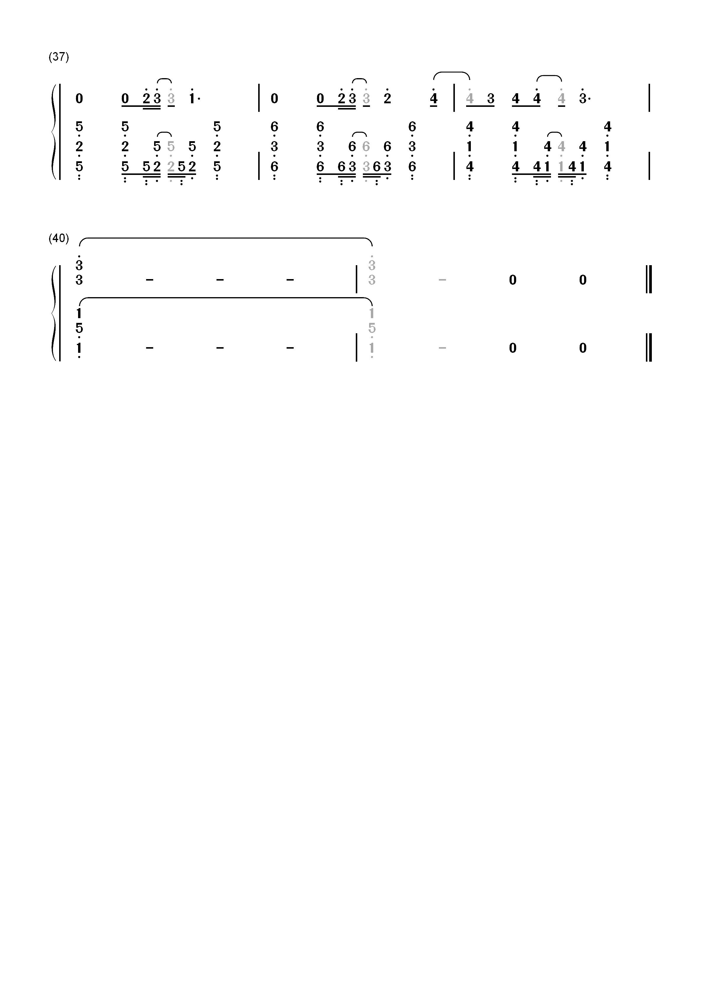 話をしよう-Hanashi wo Shiyou-境界之轮回第二季ED1双手简谱预览3