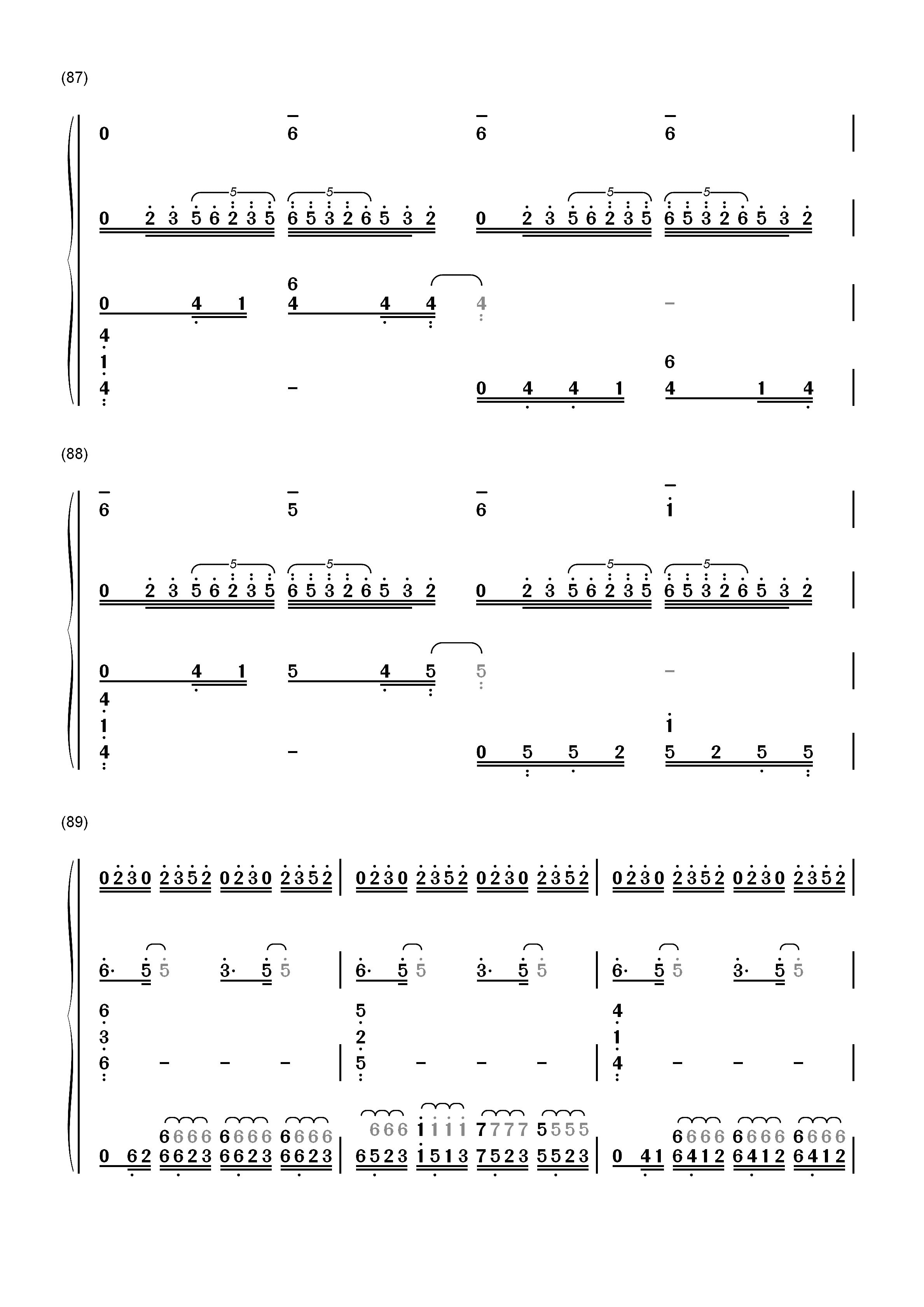 Ninelie-甲铁城的卡巴内利ED双手简谱预览11