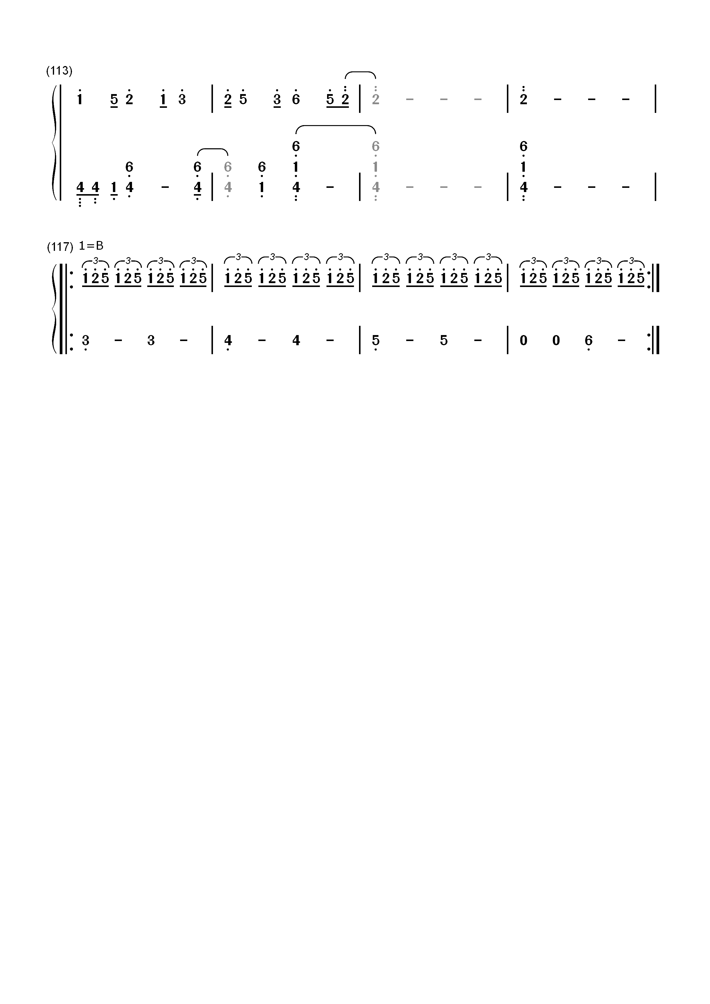 三葉のテーマ-《你的名字》三叶角色主题音乐双手简谱预览6