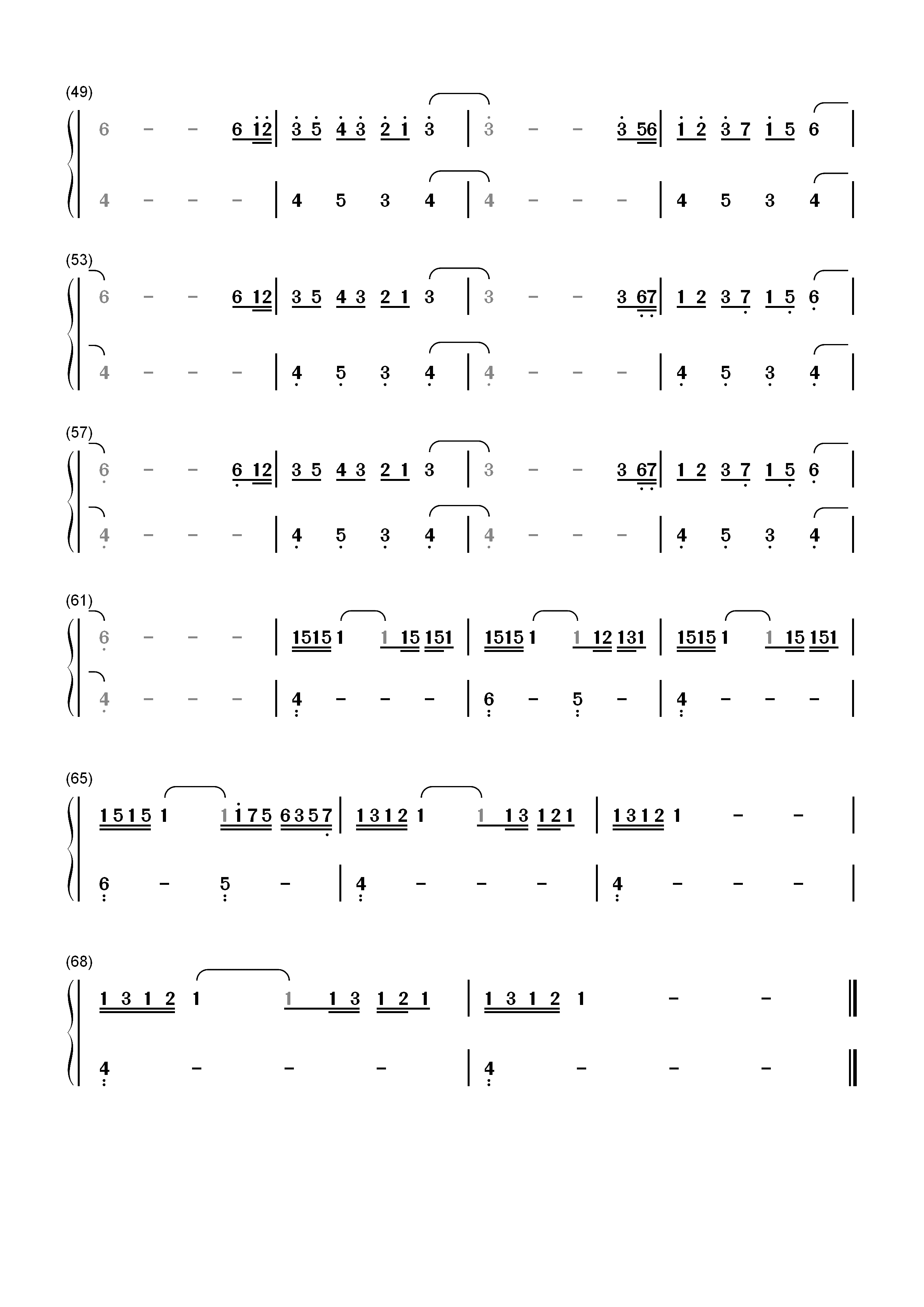 デート-《你的名字》OST双手简谱预览3