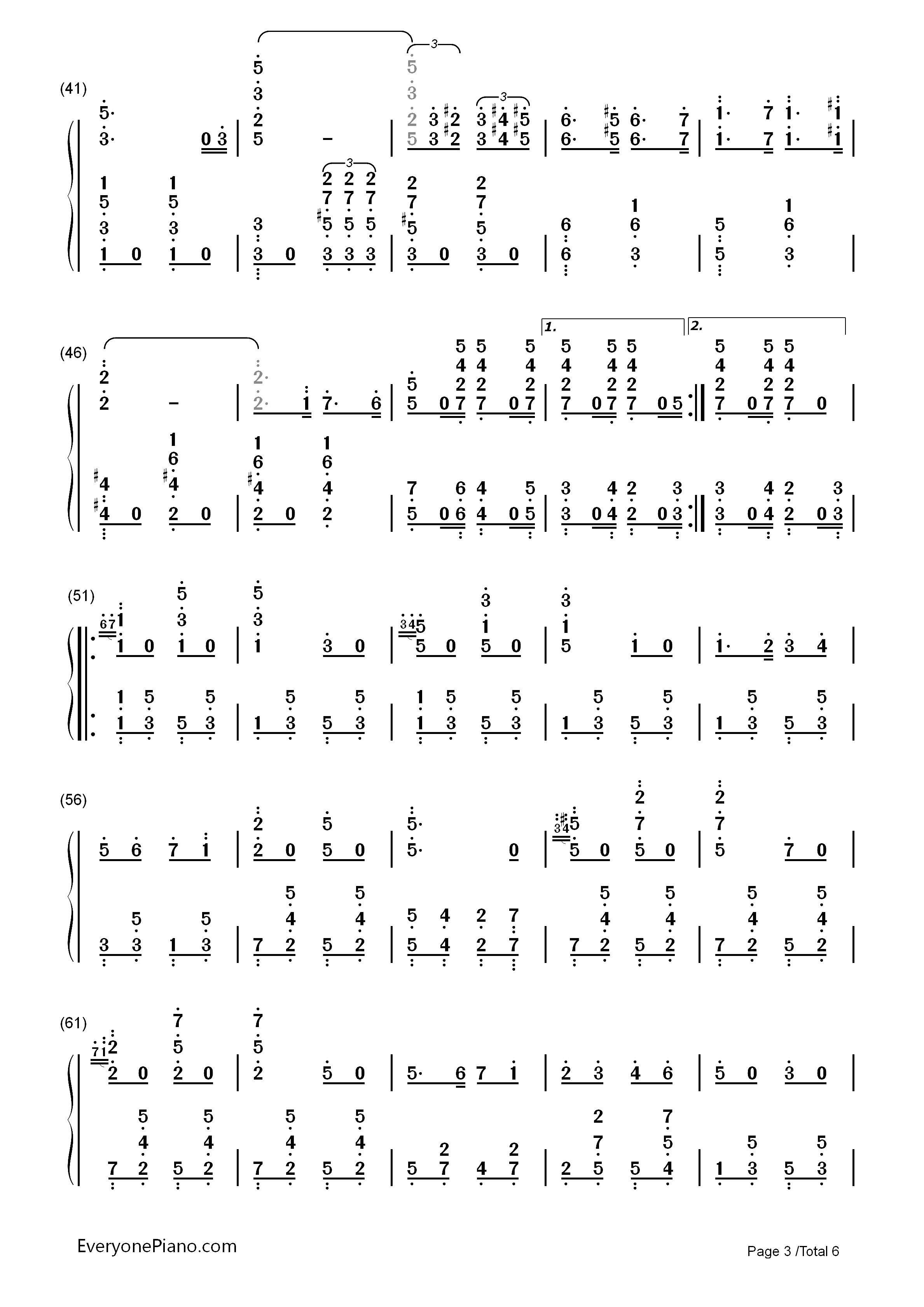 巴登威勒进行曲-德国军歌双手简谱预览3