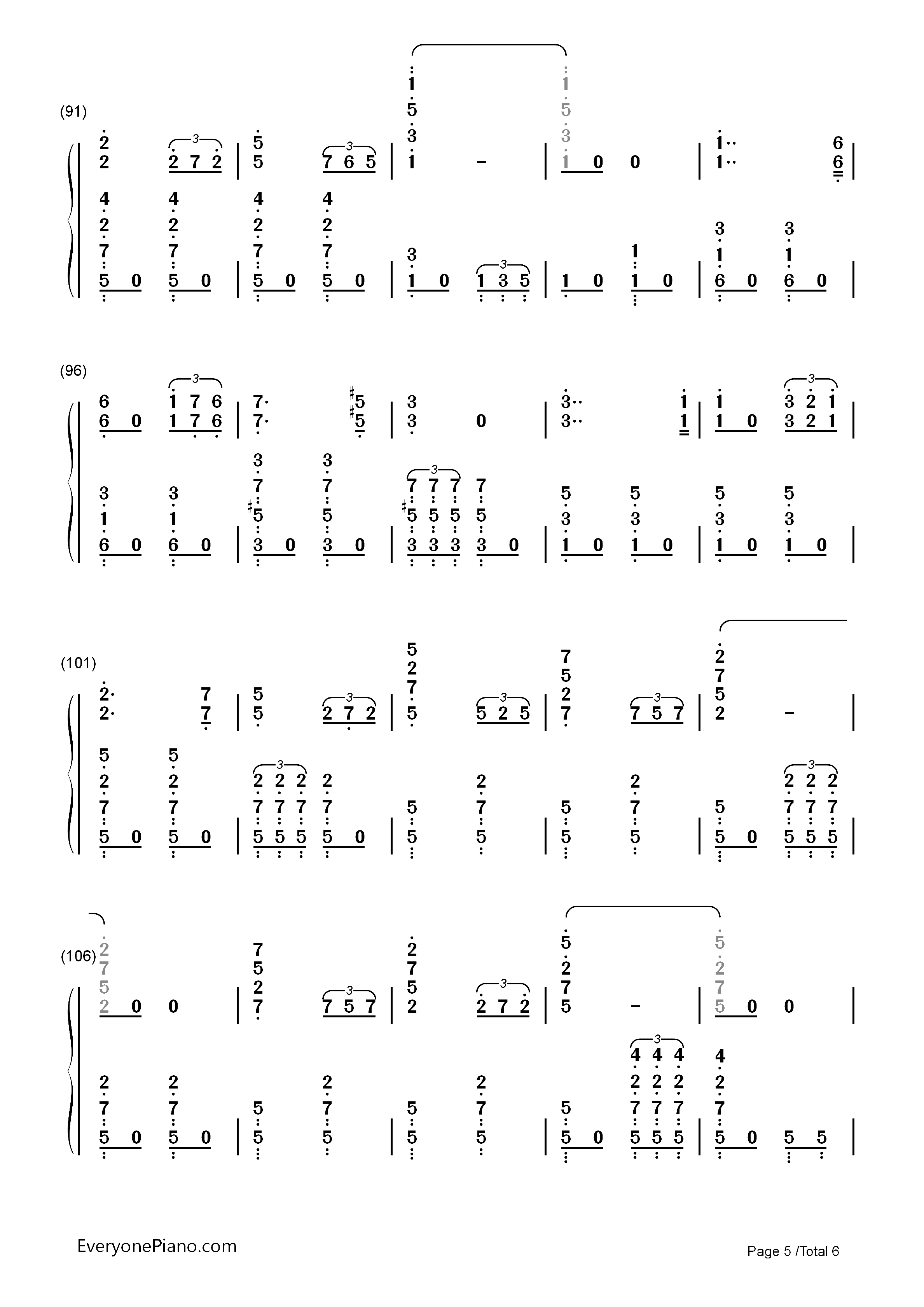 巴登威勒进行曲-德国军歌双手简谱预览5