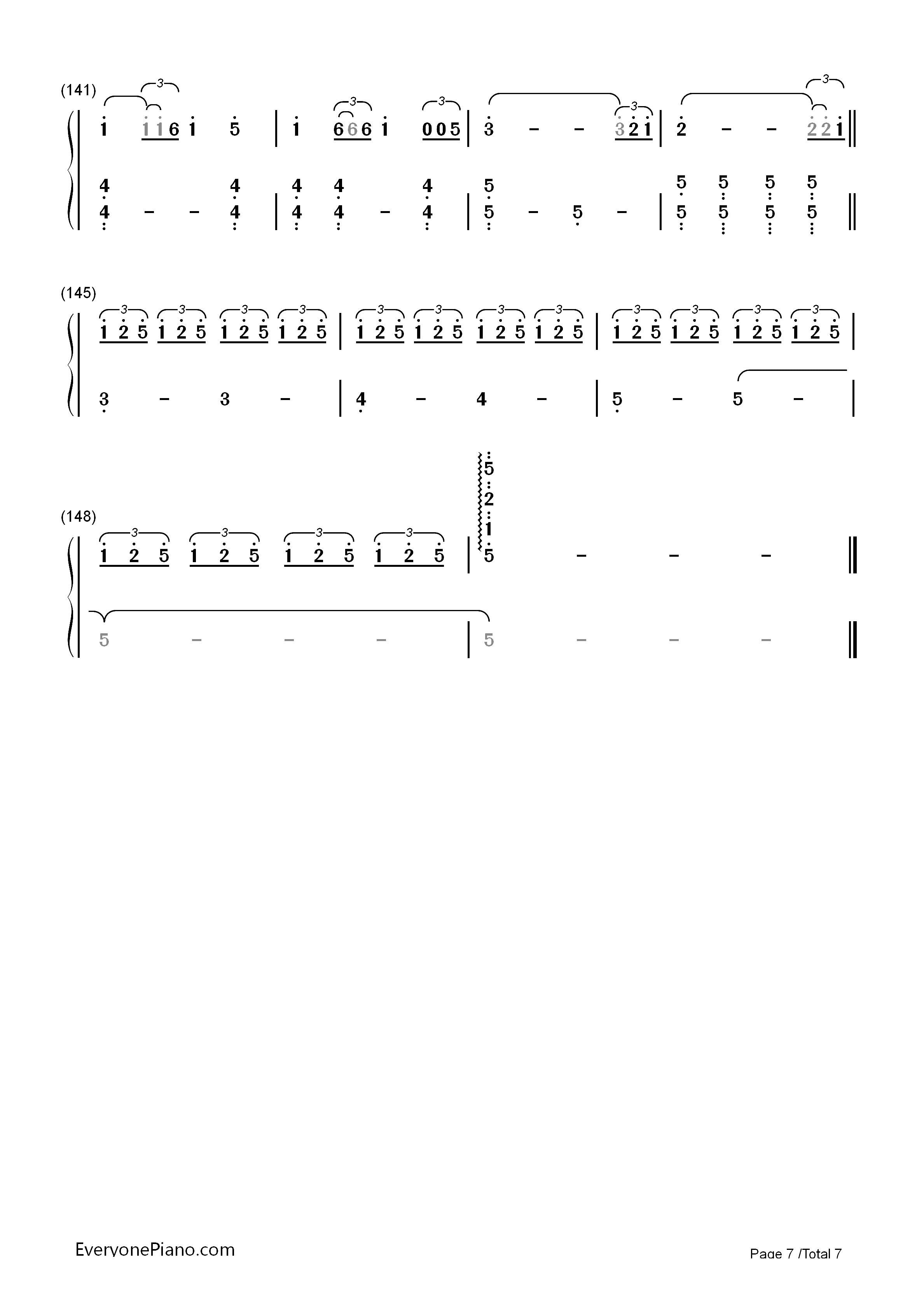 火花-《你的名字》插曲双手简谱预览7