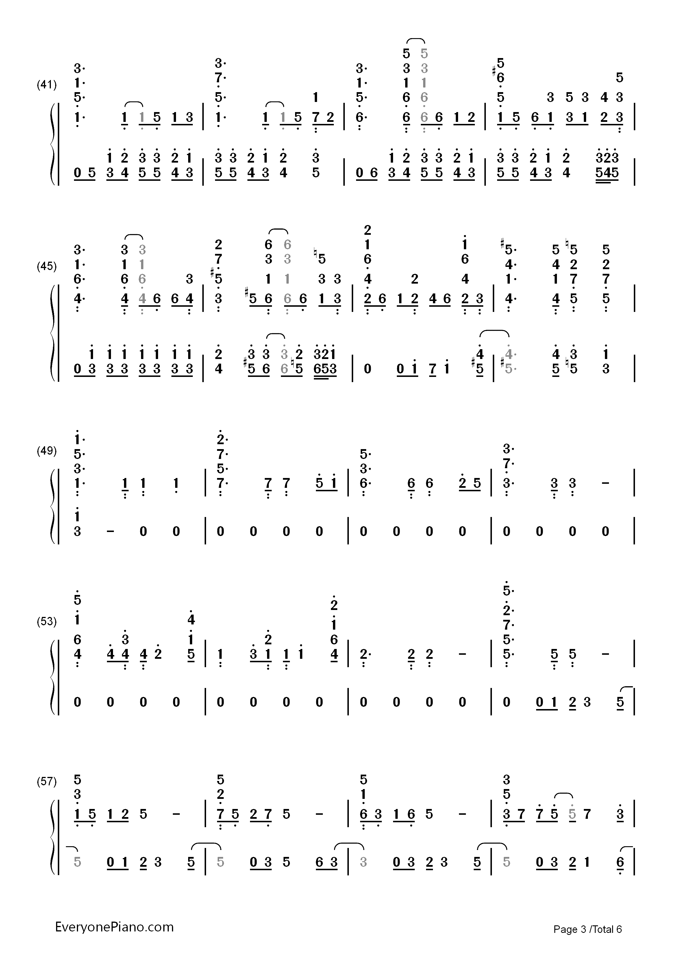 真夏の果実-电影《稻村珍》主题曲双手简谱预览3