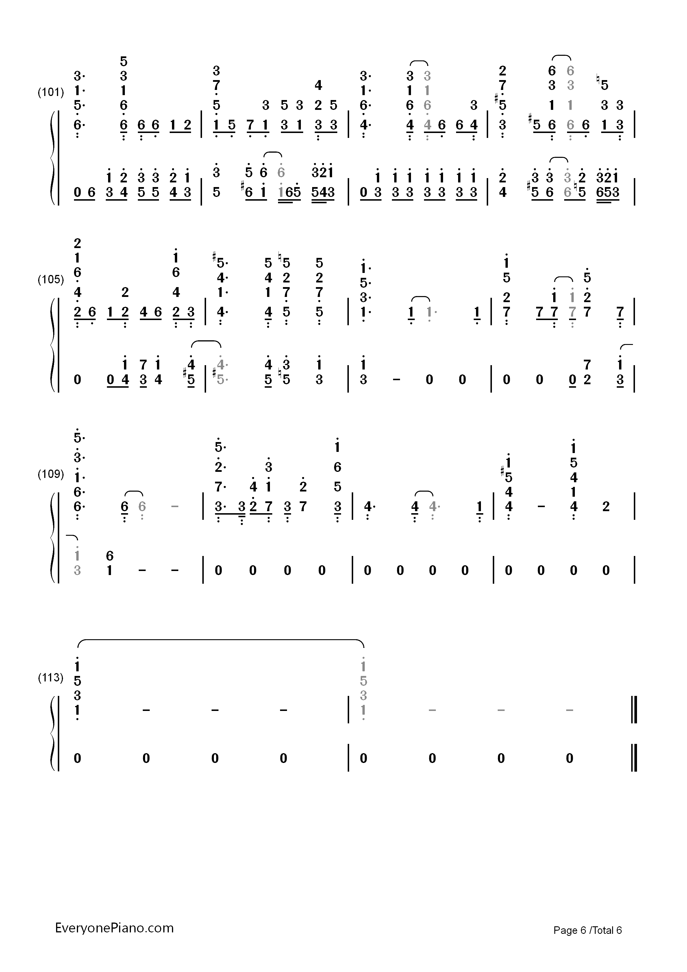 真夏の果実-电影《稻村珍》主题曲双手简谱预览6