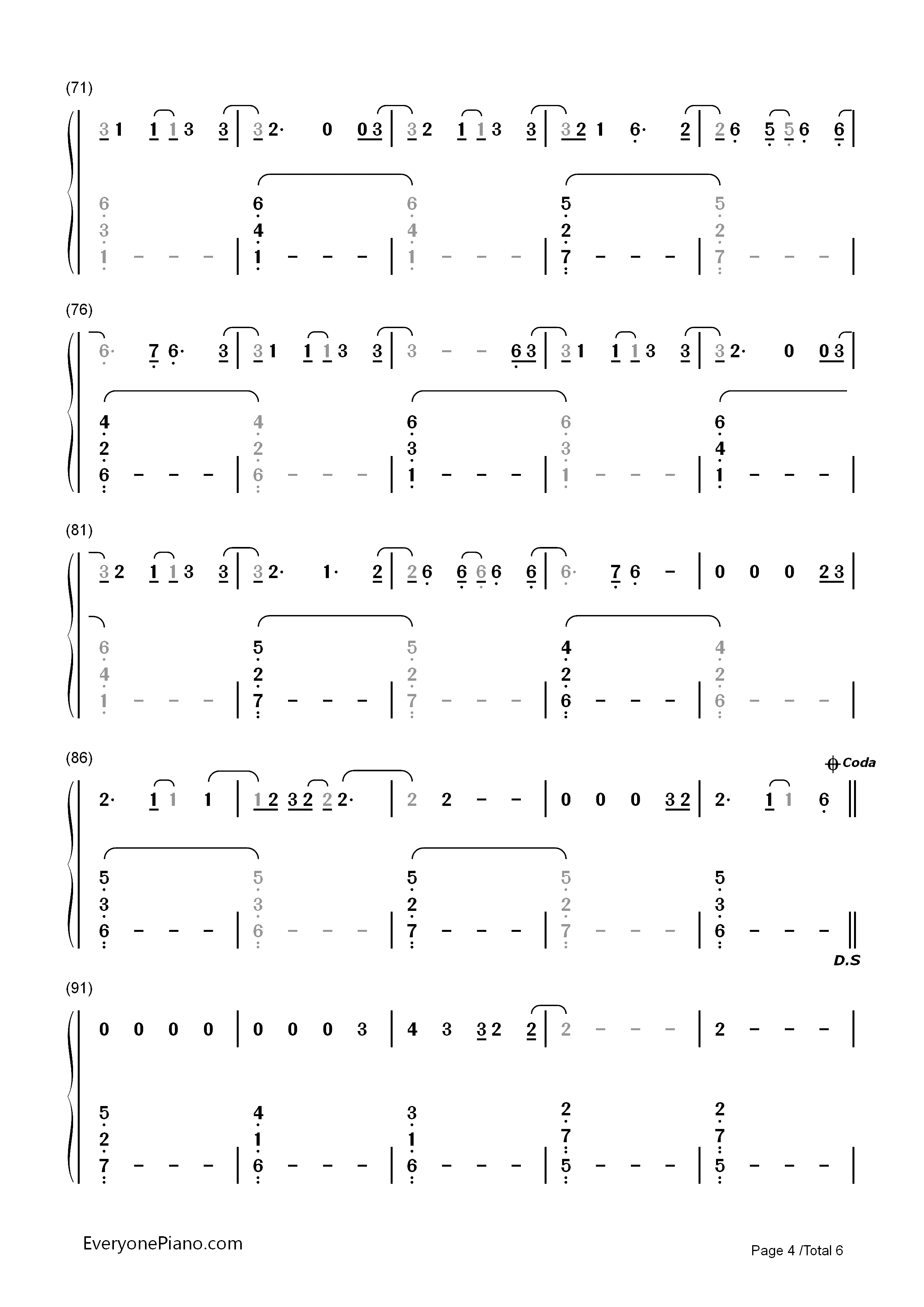 Skin-RagnBone Man双手简谱预览4