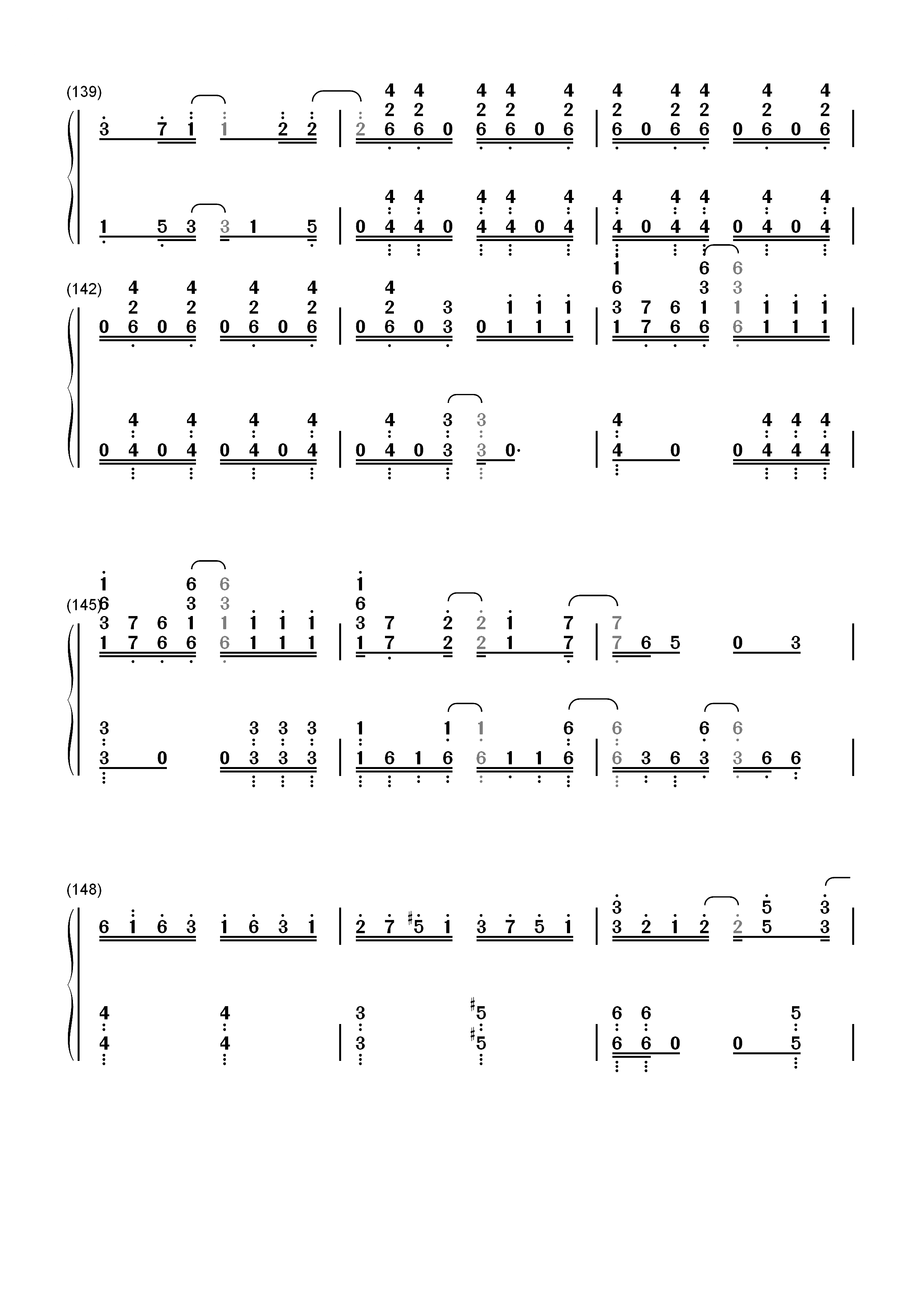 セツナドライブ-IA双手简谱预览13