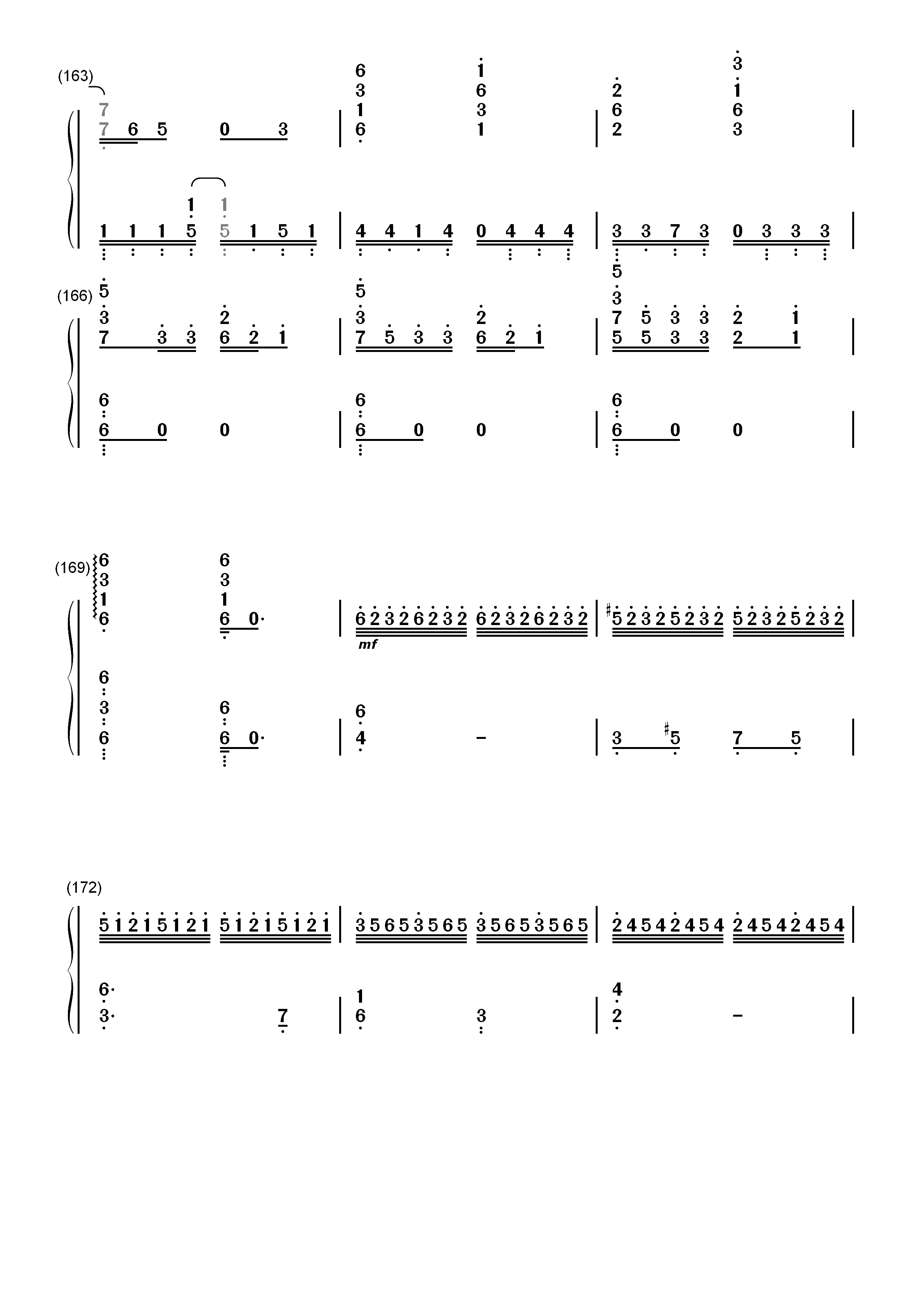 セツナドライブ-IA双手简谱预览15