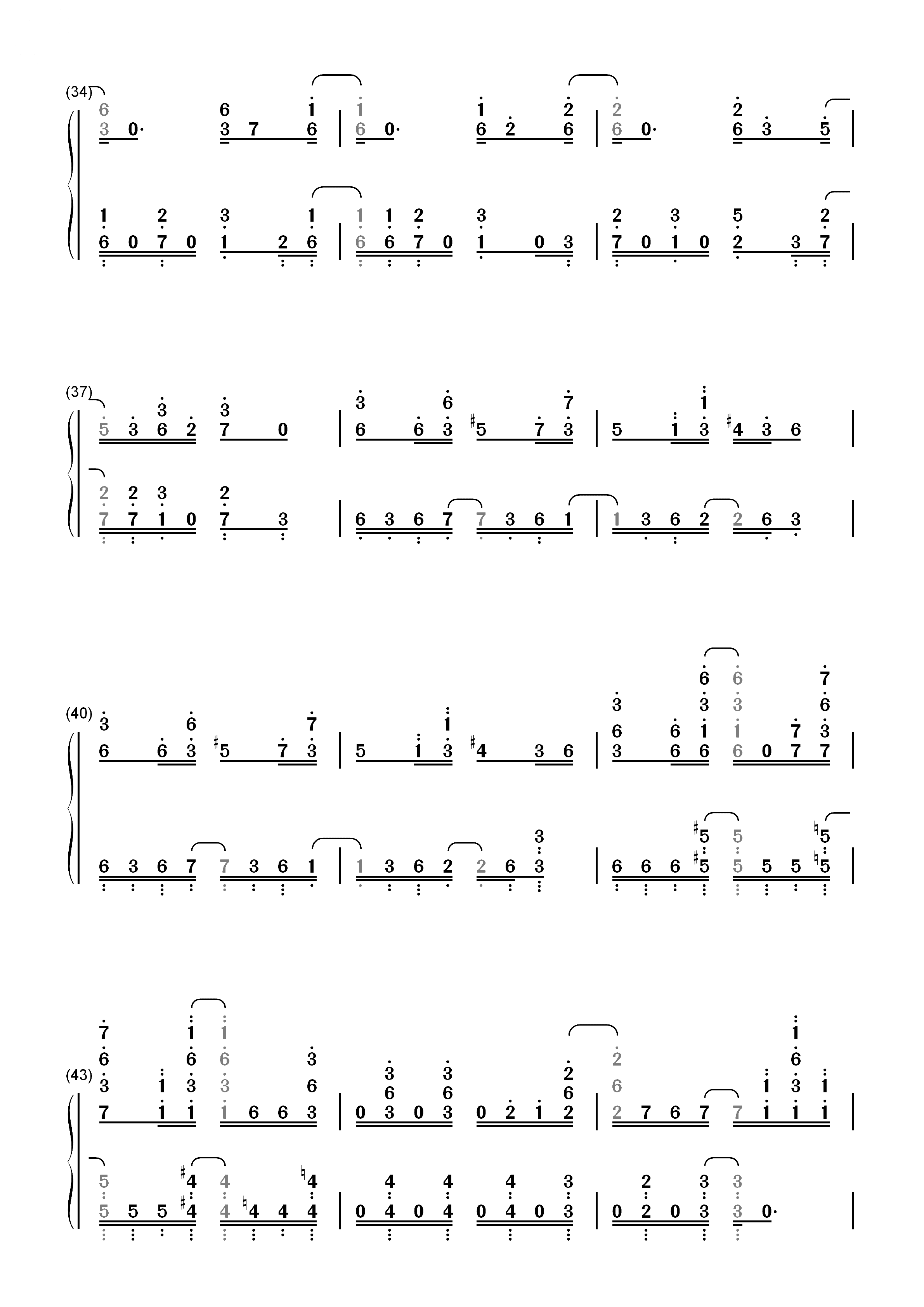 セツナドライブ-IA双手简谱预览4