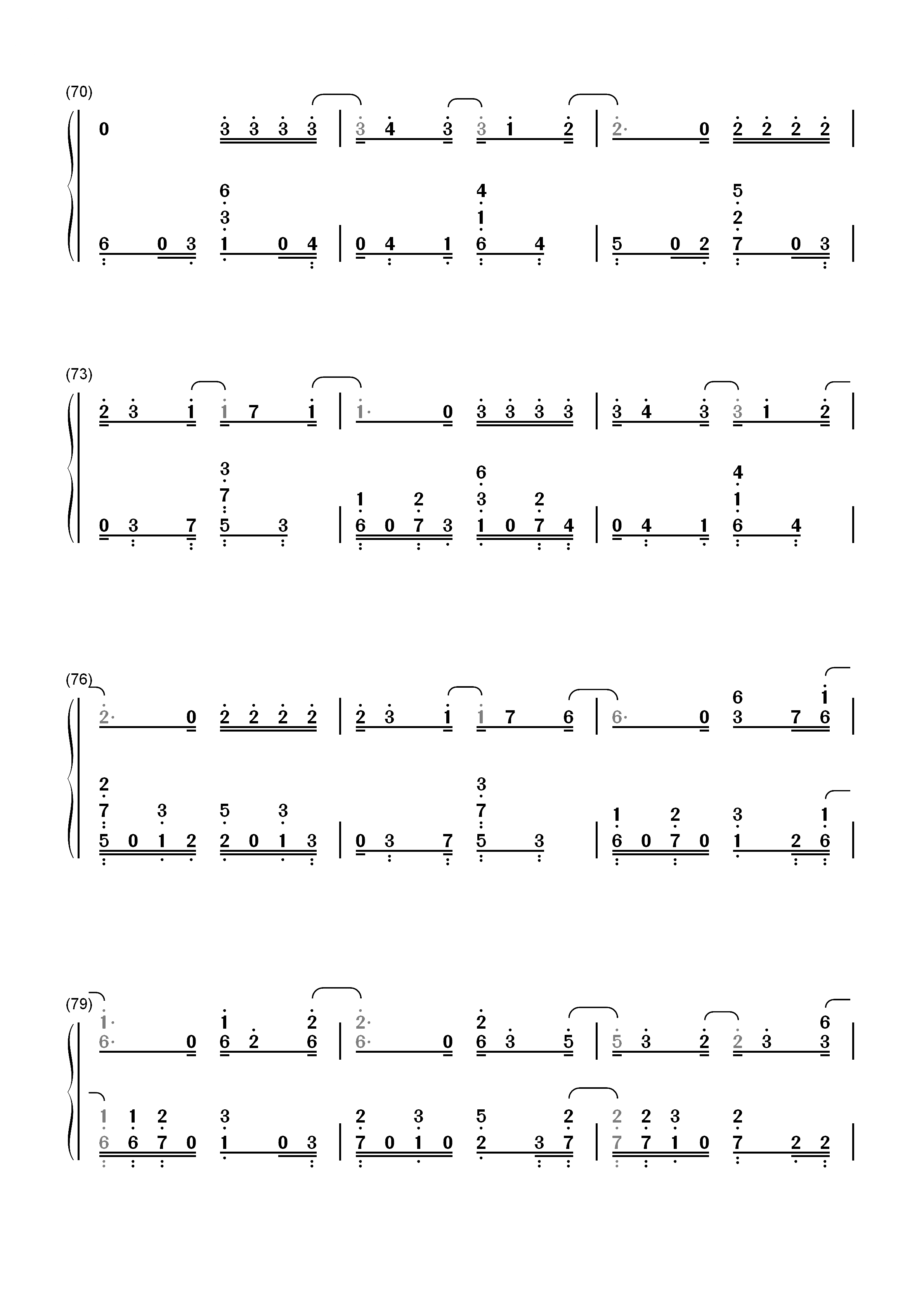 セツナドライブ-IA双手简谱预览7