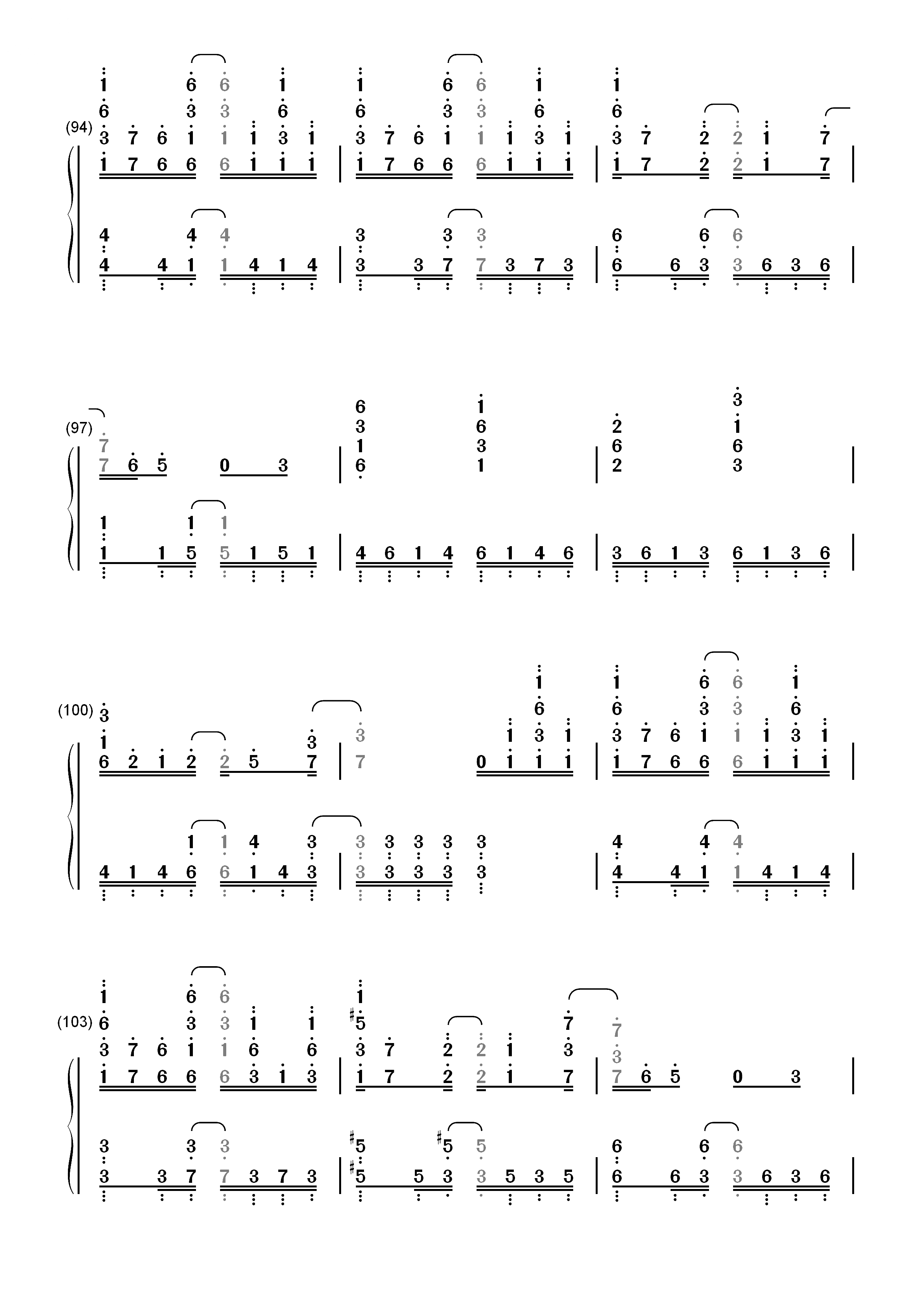 セツナドライブ-IA双手简谱预览9