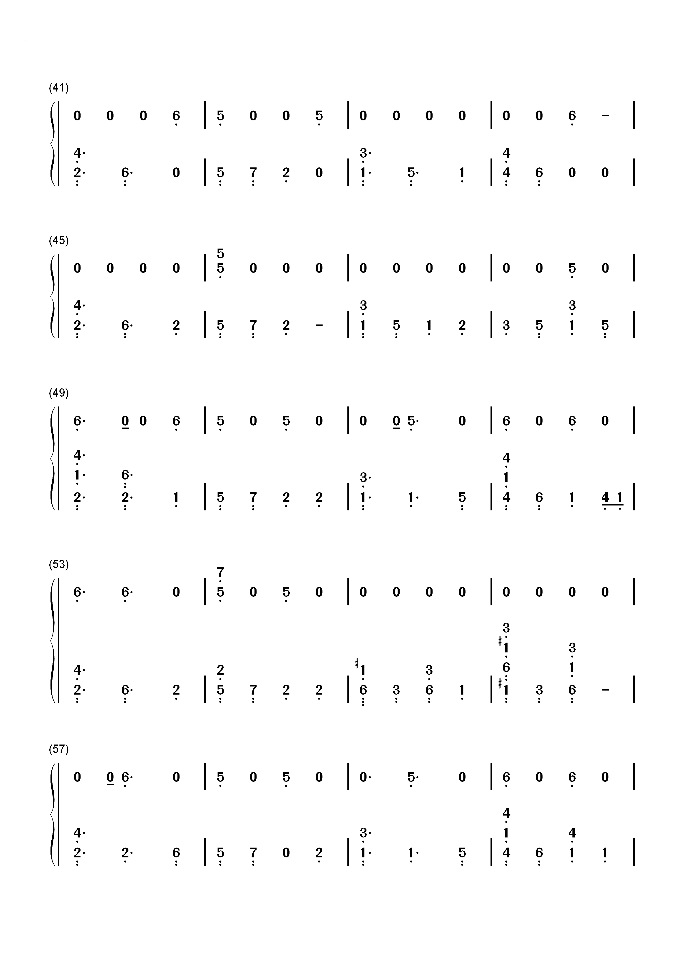 Rain-The Script双手简谱预览3