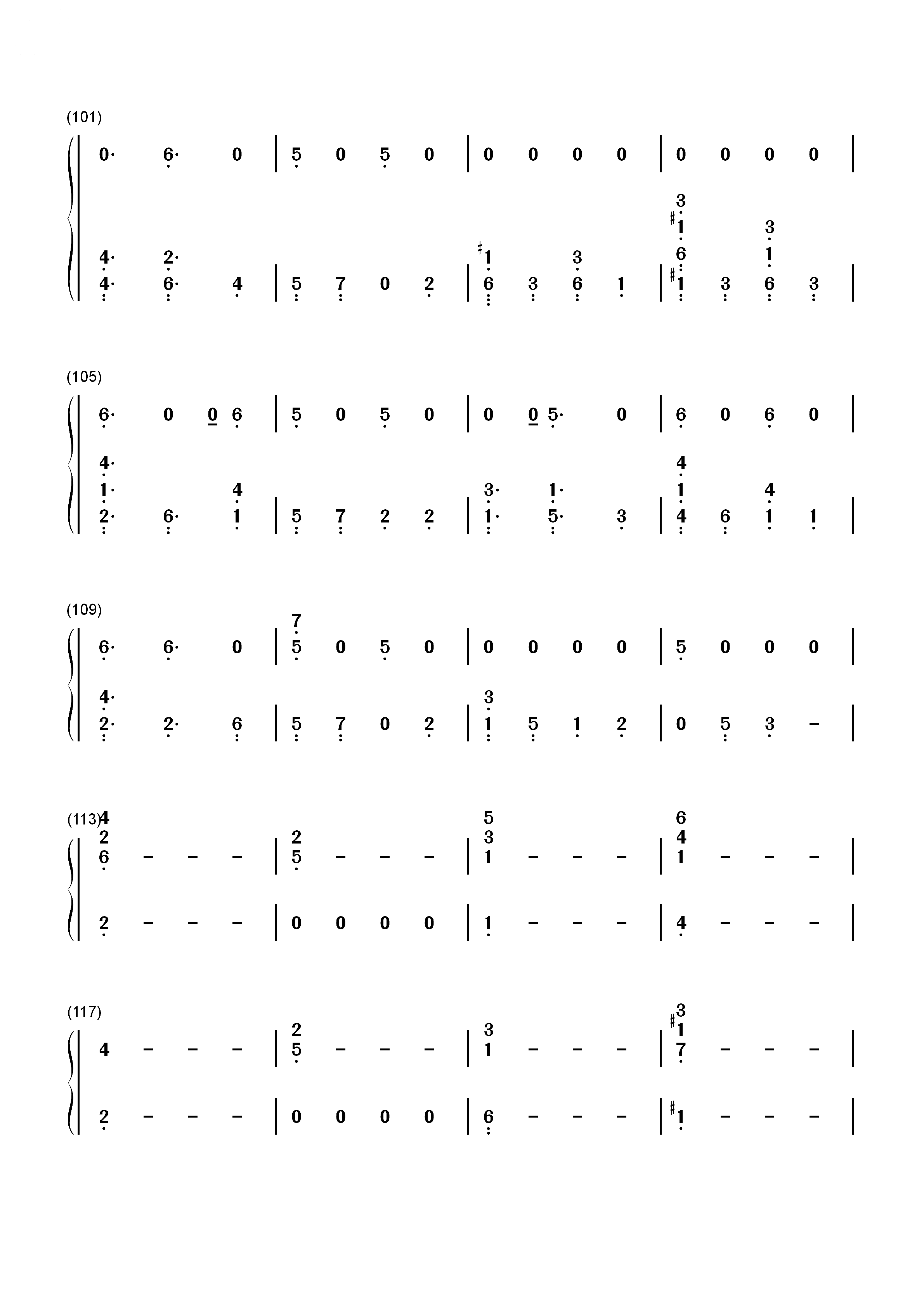 Rain-The Script双手简谱预览6