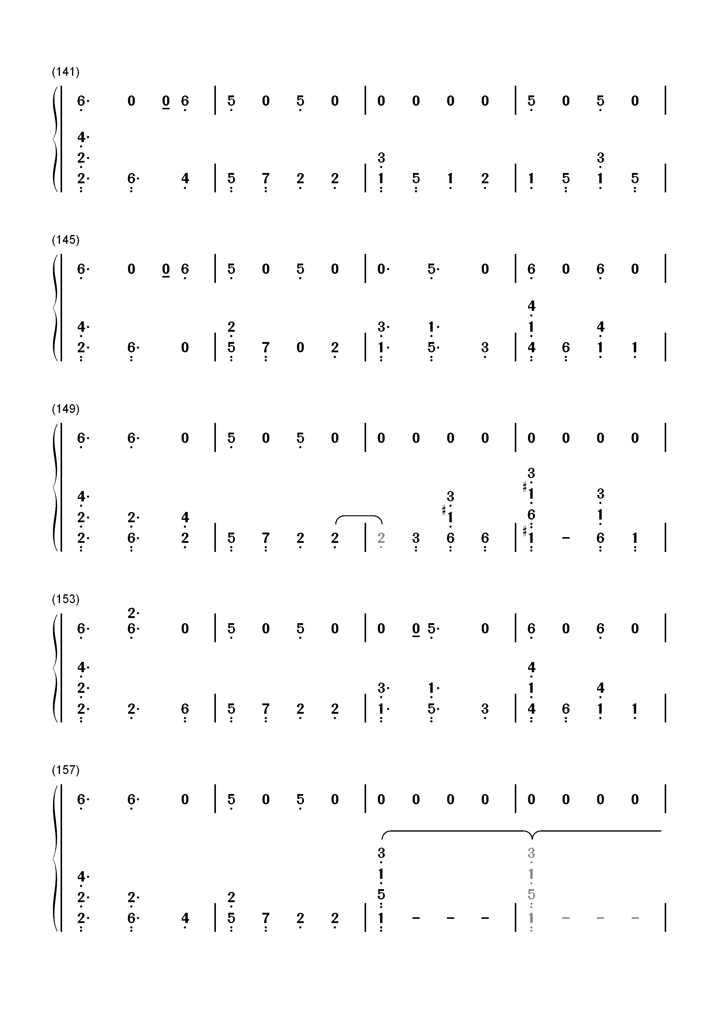 Rain-The Script双手简谱预览8